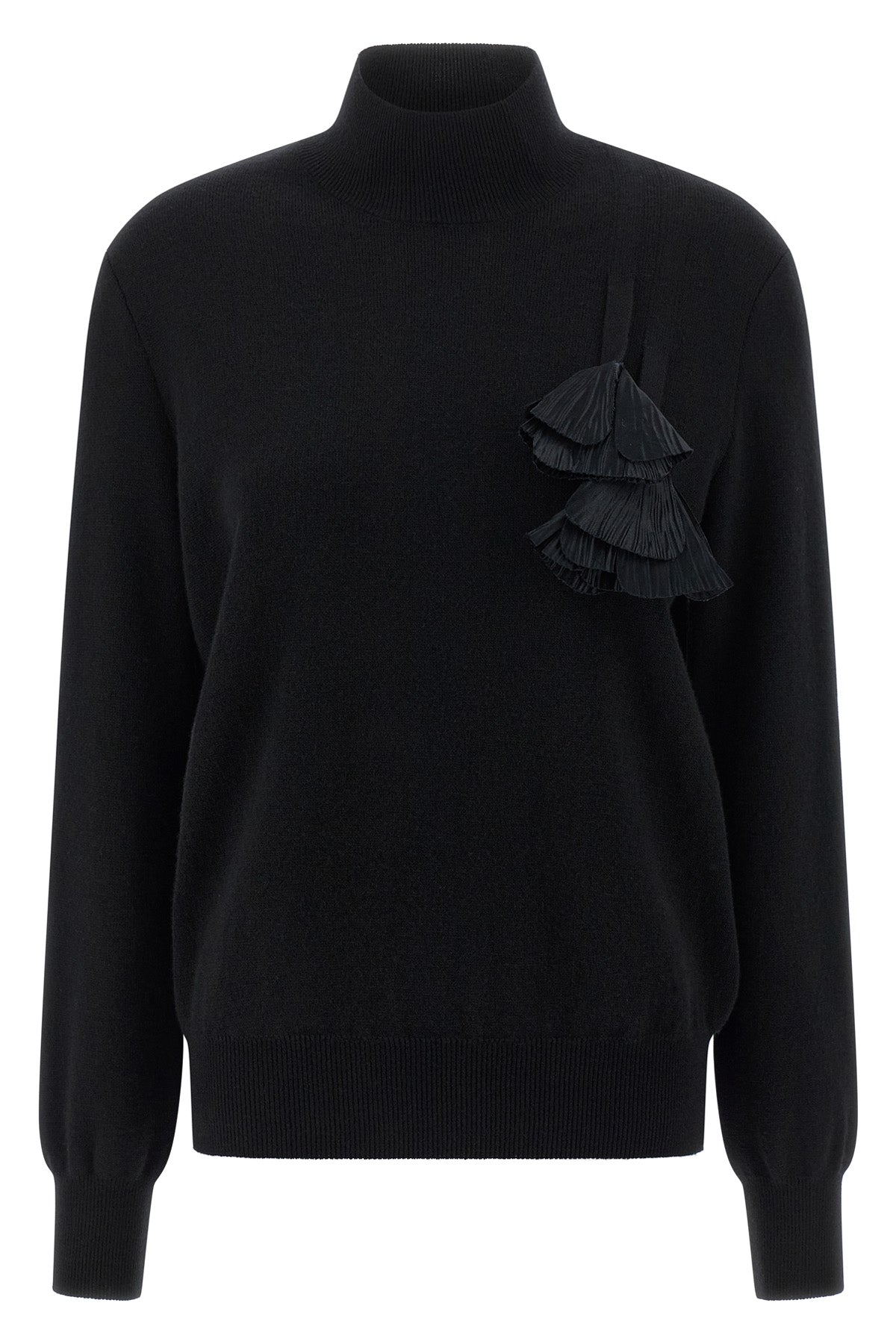 FERRAGAMO Floral insert sweater For Women 70% virgin wool 30% cachemire