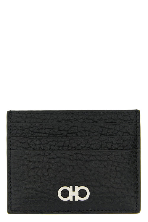 FERRAGAMO 'Gancini' card holder For Men 100% calfskin leather (Bos Taurus)