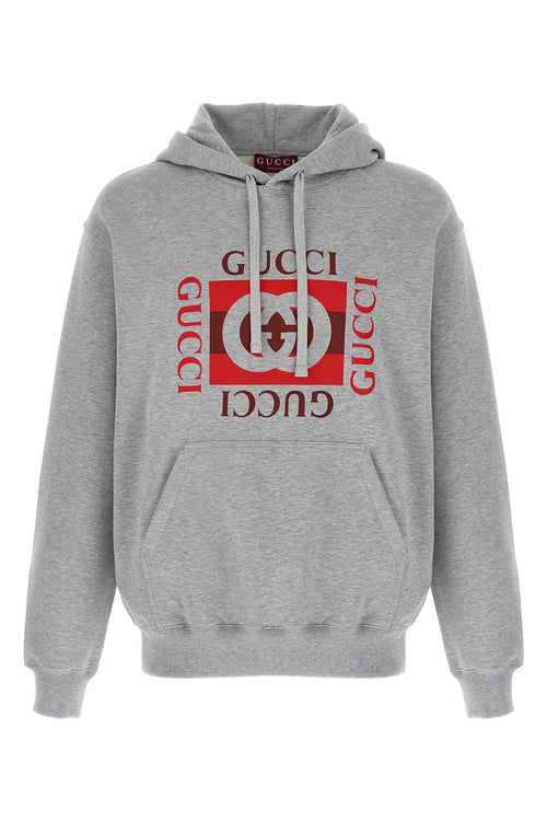GUCCI 'Gucci Incrocio GG' print hoodie For Men 100% cotton