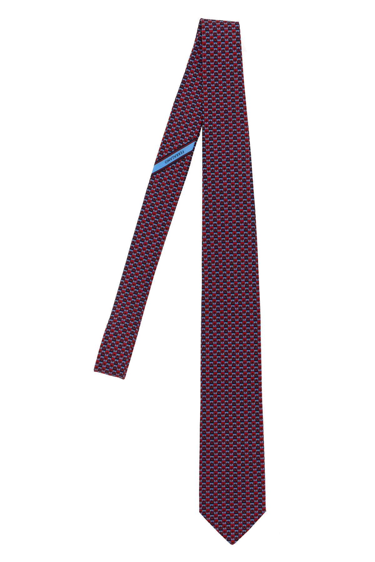 FERRAGAMO 'Gancini' print tie For Men 100% silk