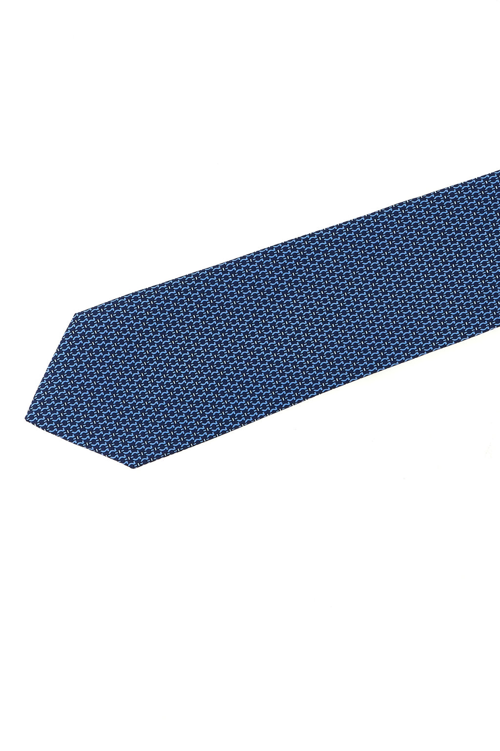 FERRAGAMO 'Gancini' print tie For Men 100% silk