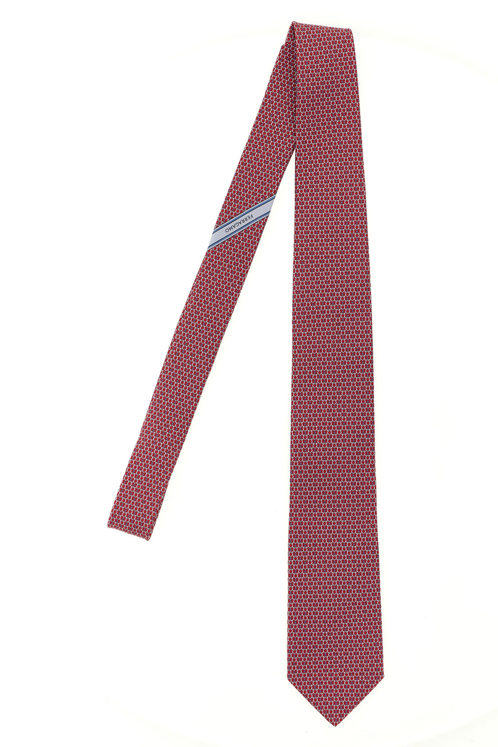 FERRAGAMO 'Gancini' print tie For Men 100% silk
