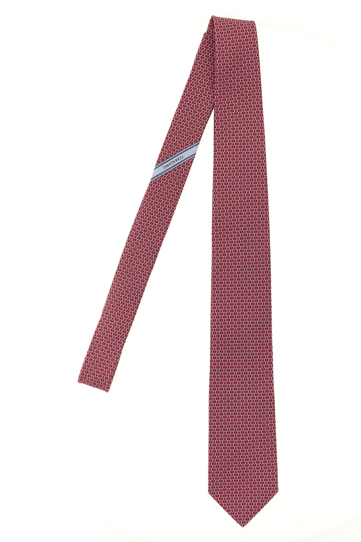 FERRAGAMO 'Gancini' print tie For Men 100% silk