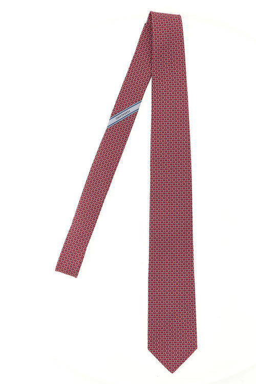 FERRAGAMO 'Gancini' print tie For Men 100% silk