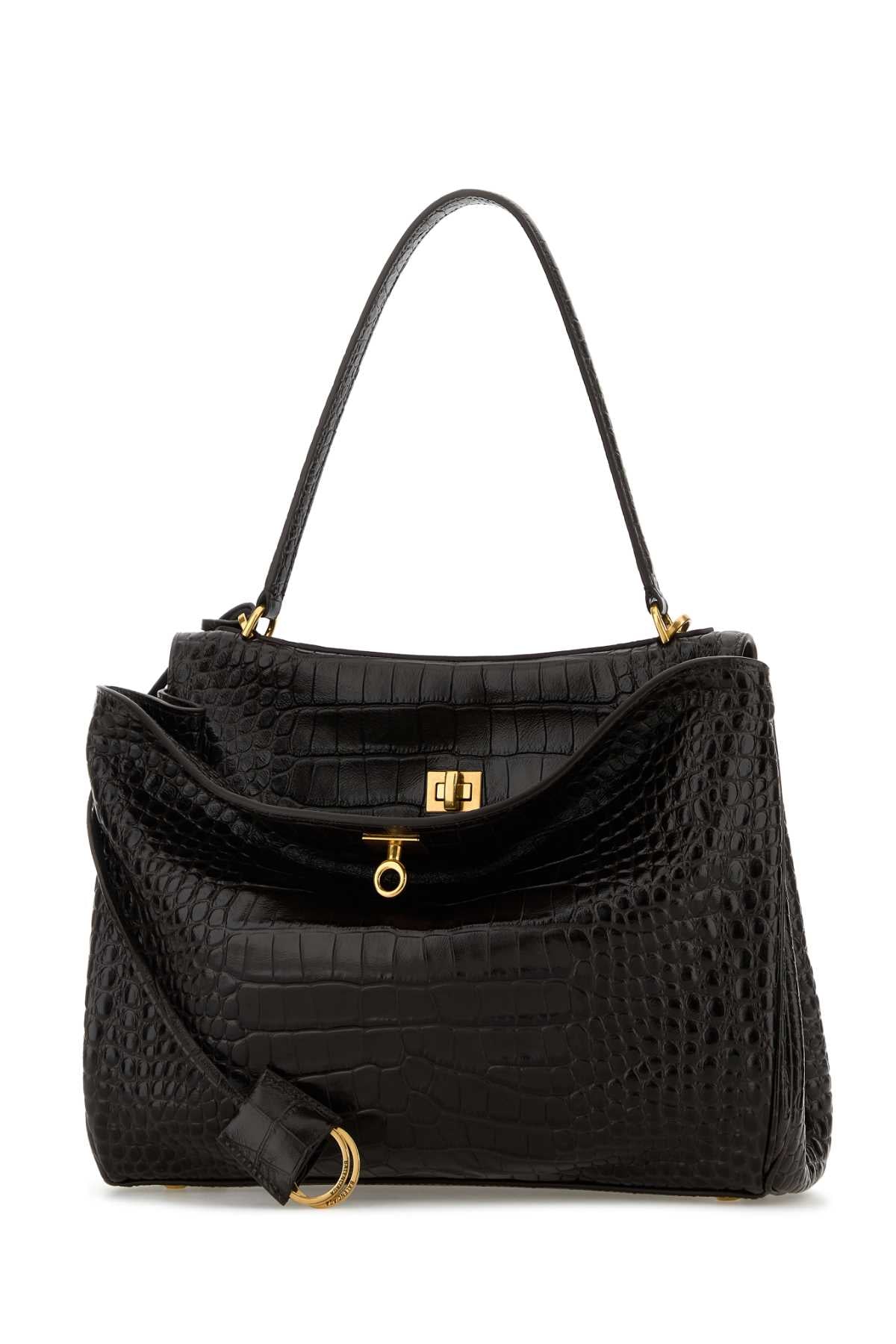 BALENCIAGA RODEO TOP HANDLE M For Women Exterior: 100% Leather Lining: 100% Leather Finishing: Antiqued golden metal