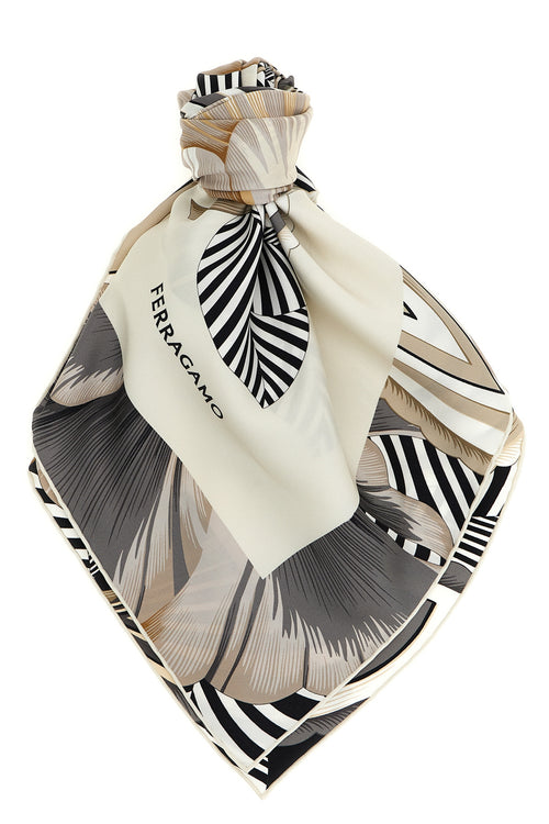 FERRAGAMO 'Brezza' print scarf For Women 100% silk