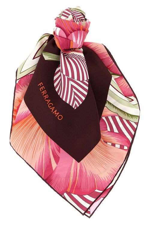 FERRAGAMO 'Brezza' print scarf For Women 100% silk