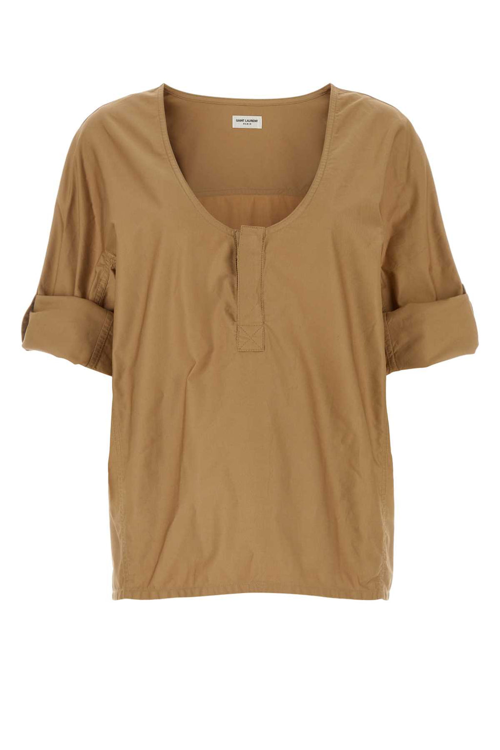 SAINT LAURENT TOP TWILL DE COTON SOUPLE For Women Exterior: 86% Cotton 14% Linen