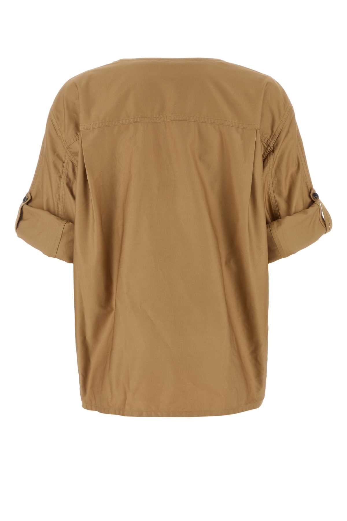 SAINT LAURENT TOP TWILL DE COTON SOUPLE For Women Exterior: 86% Cotton 14% Linen