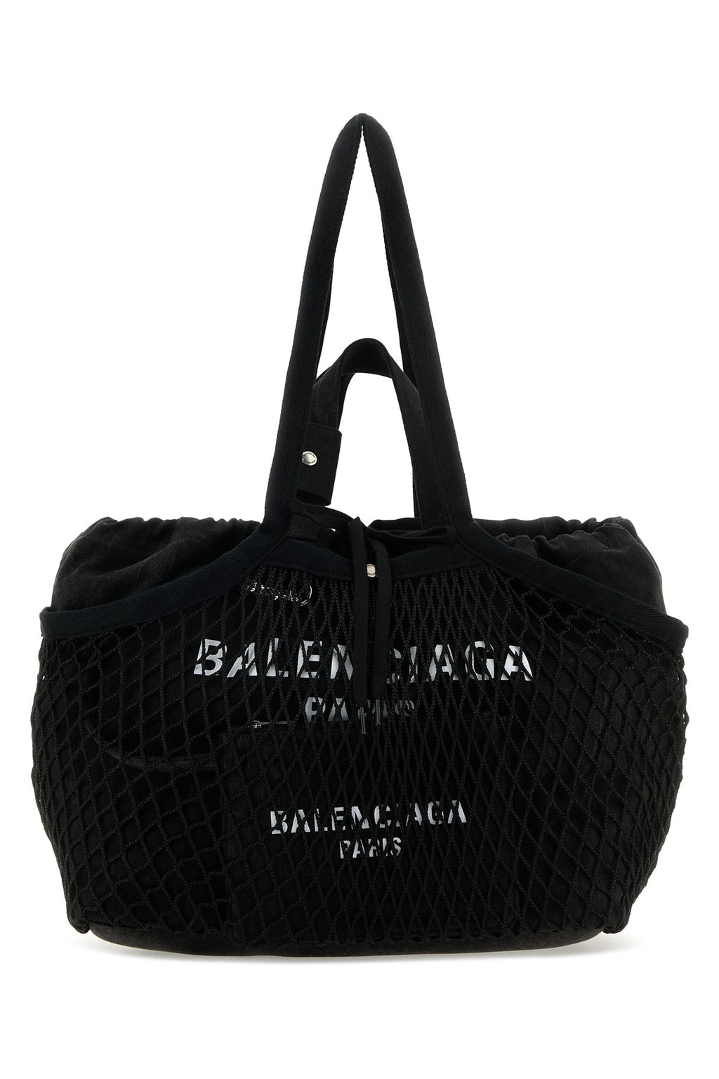 BALENCIAGA 24/7 TOTE M For Women Exterior: 100% Cotton 100% Fabric Lining: 100% Nylon Finishing: Silver metal