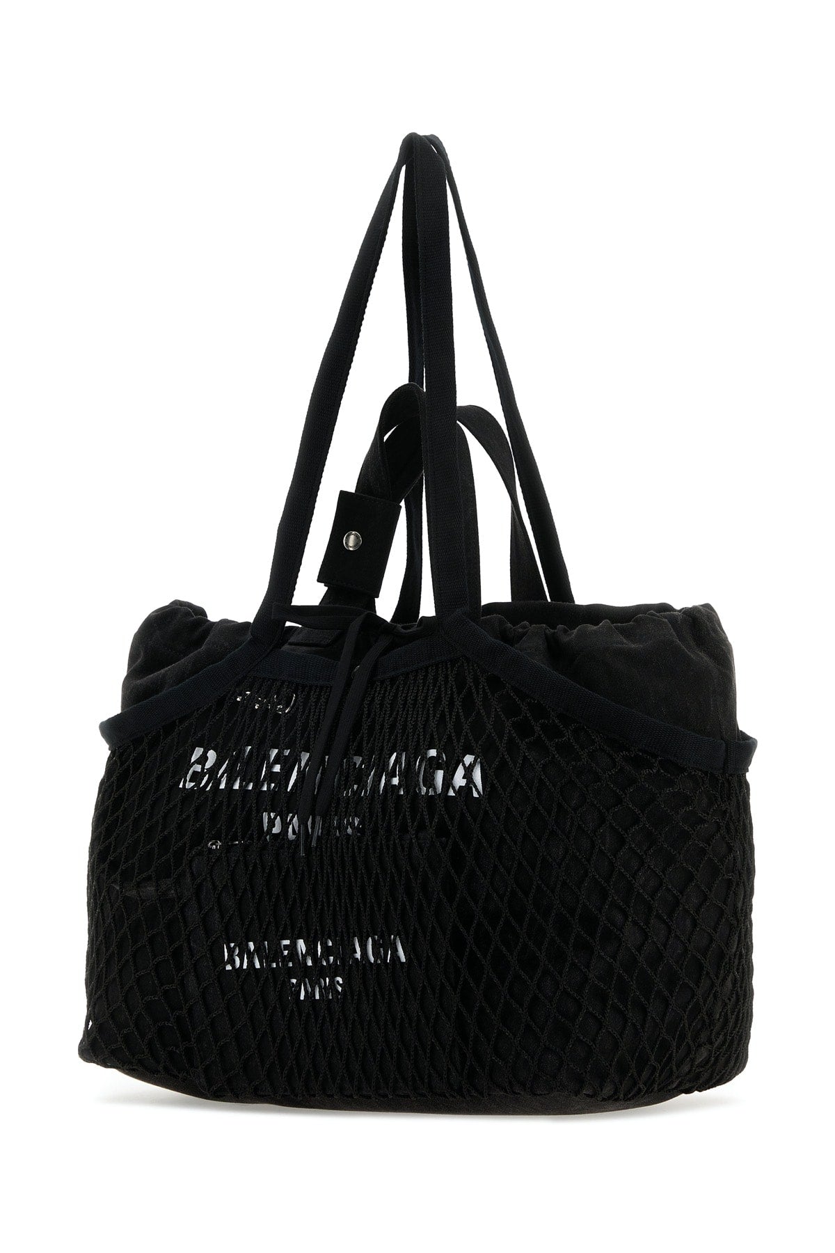 BALENCIAGA 24/7 TOTE M For Women Exterior: 100% Cotton 100% Fabric Lining: 100% Nylon Finishing: Silver metal