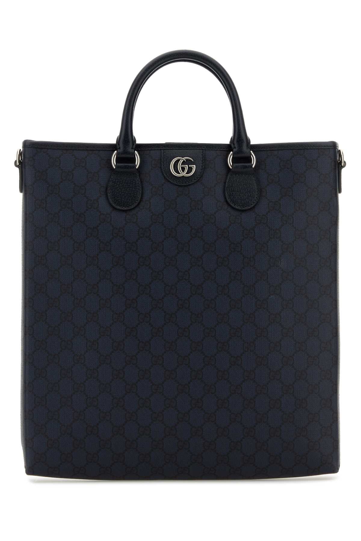 GUCCI TOTE For Men Exterior: 100% Fabric 100% Leather Lining: 100% Fabric Finishing: Silver metal