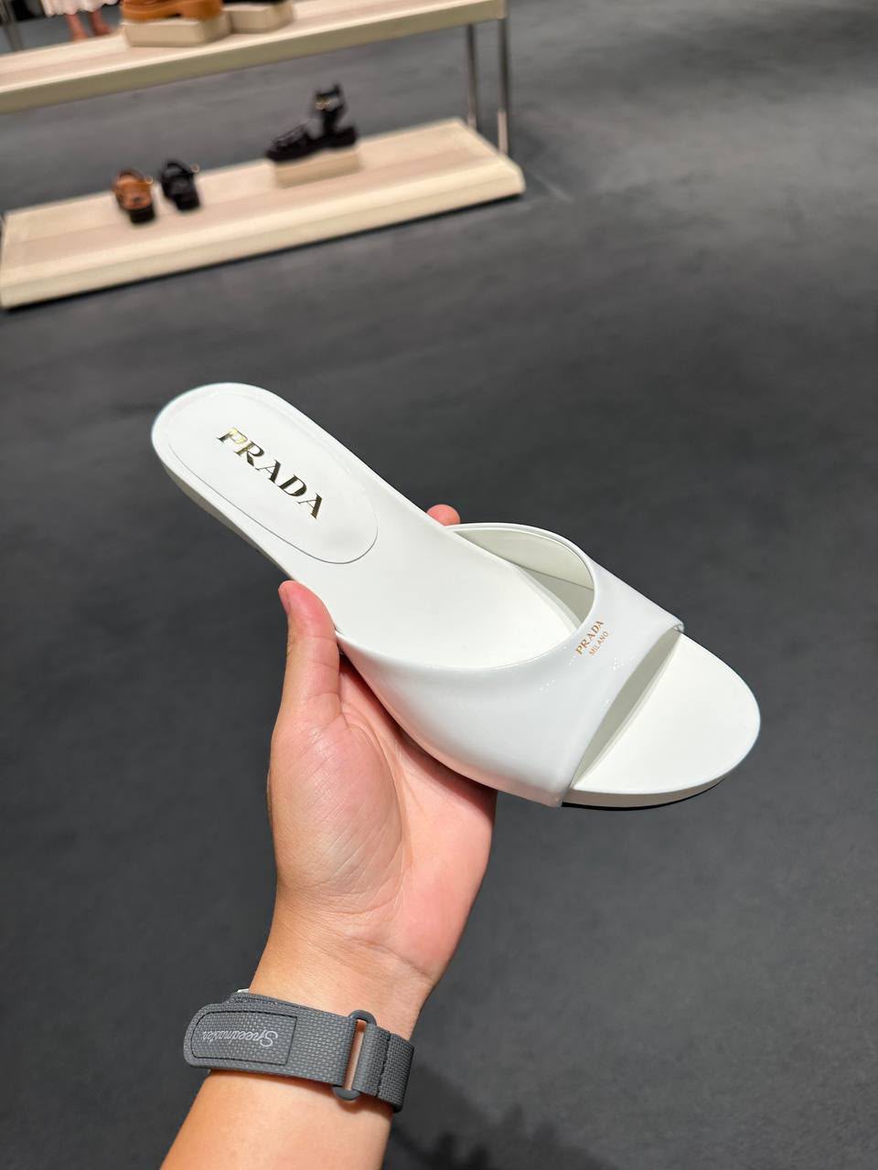 Patent Leather Slides