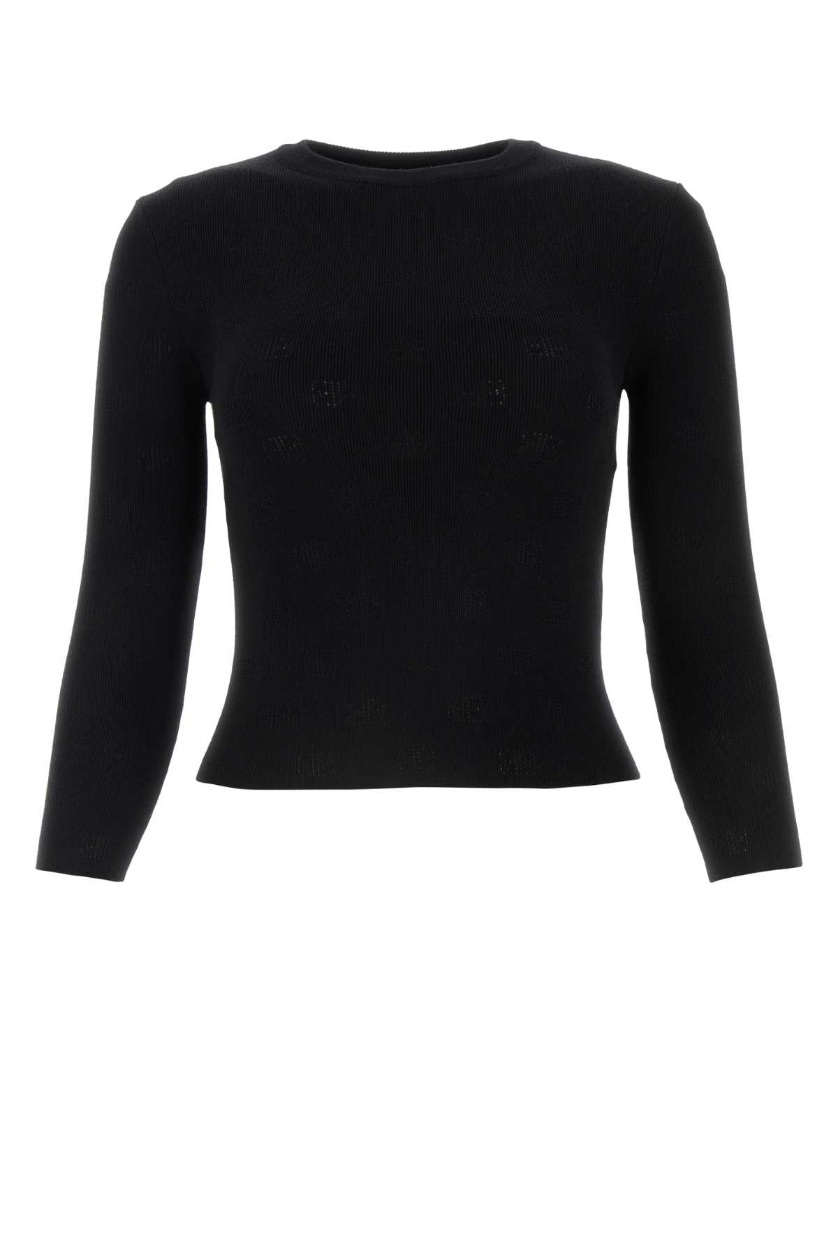 BALENCIAGA L/S CROPPED SWEATER For Women Exterior: 67% Wool 37% Polyester