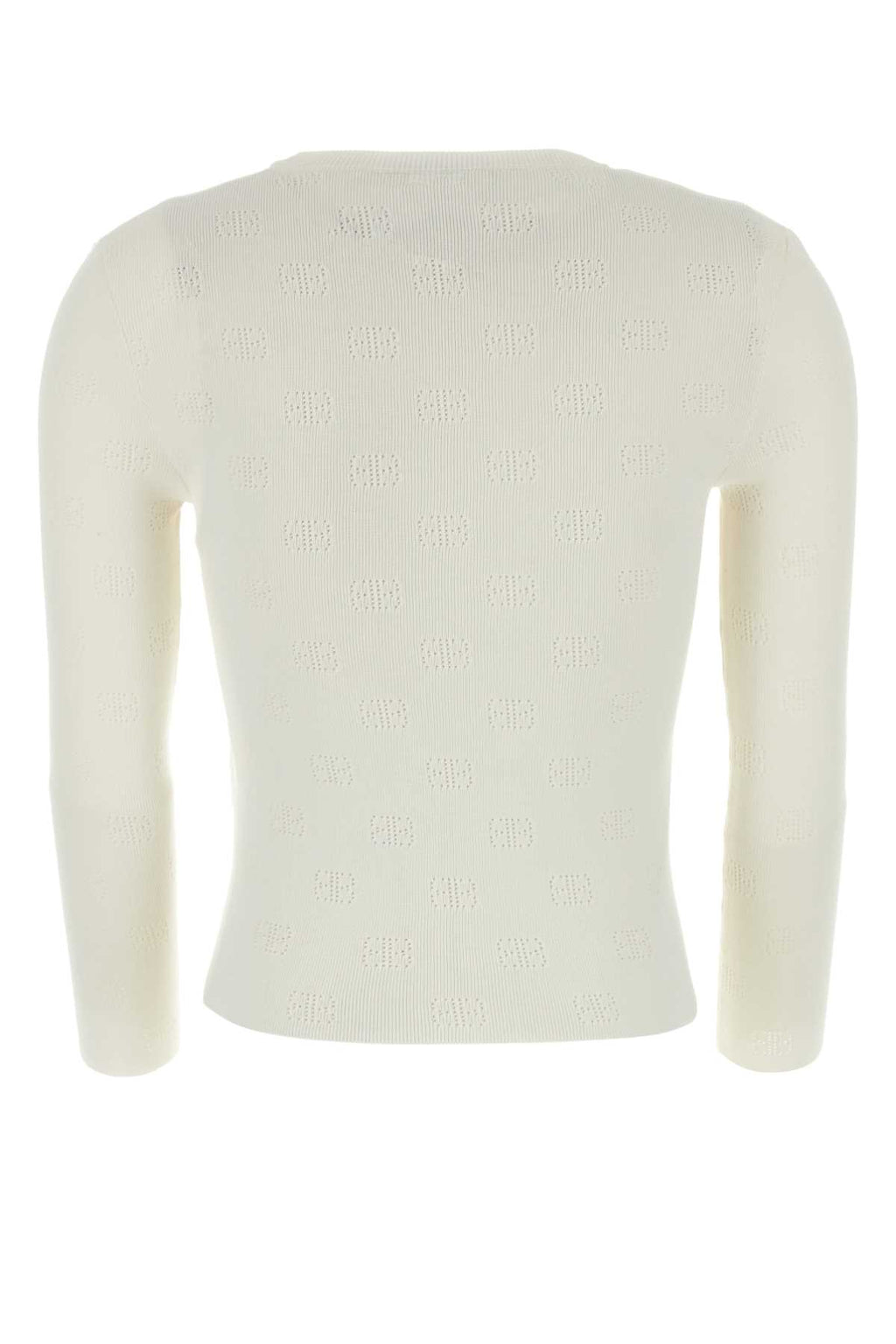 BALENCIAGA L/S CROPPED SWEATER For Women Exterior: 67% Wool 37% Polyester