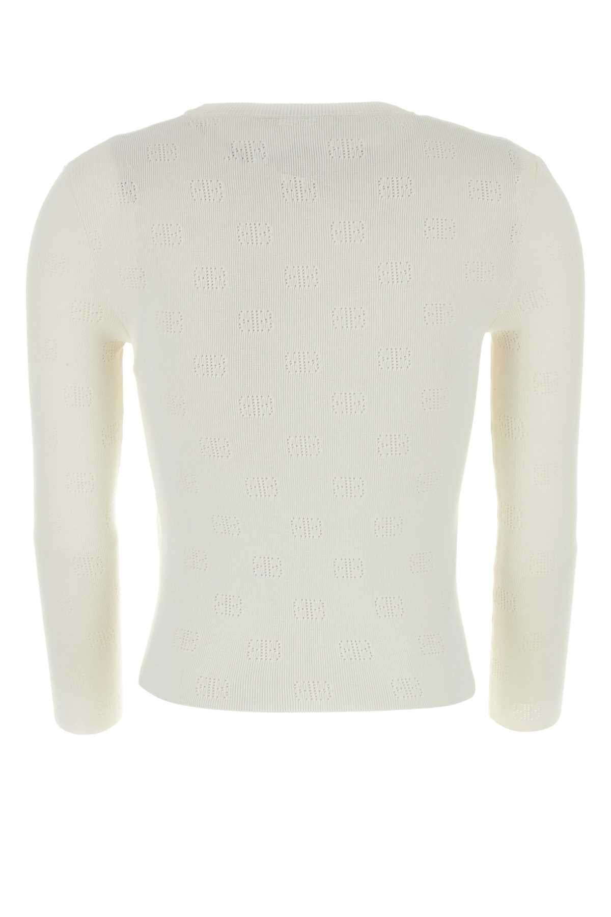 BALENCIAGA L/S CROPPED SWEATER For Women Exterior: 67% Wool 37% Polyester