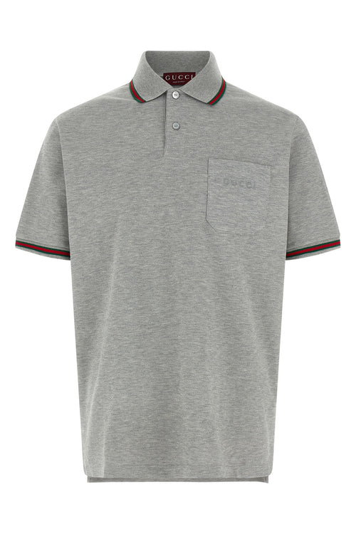 GUCCI 'Nastro Web' polo shirt For Men 100% cotton