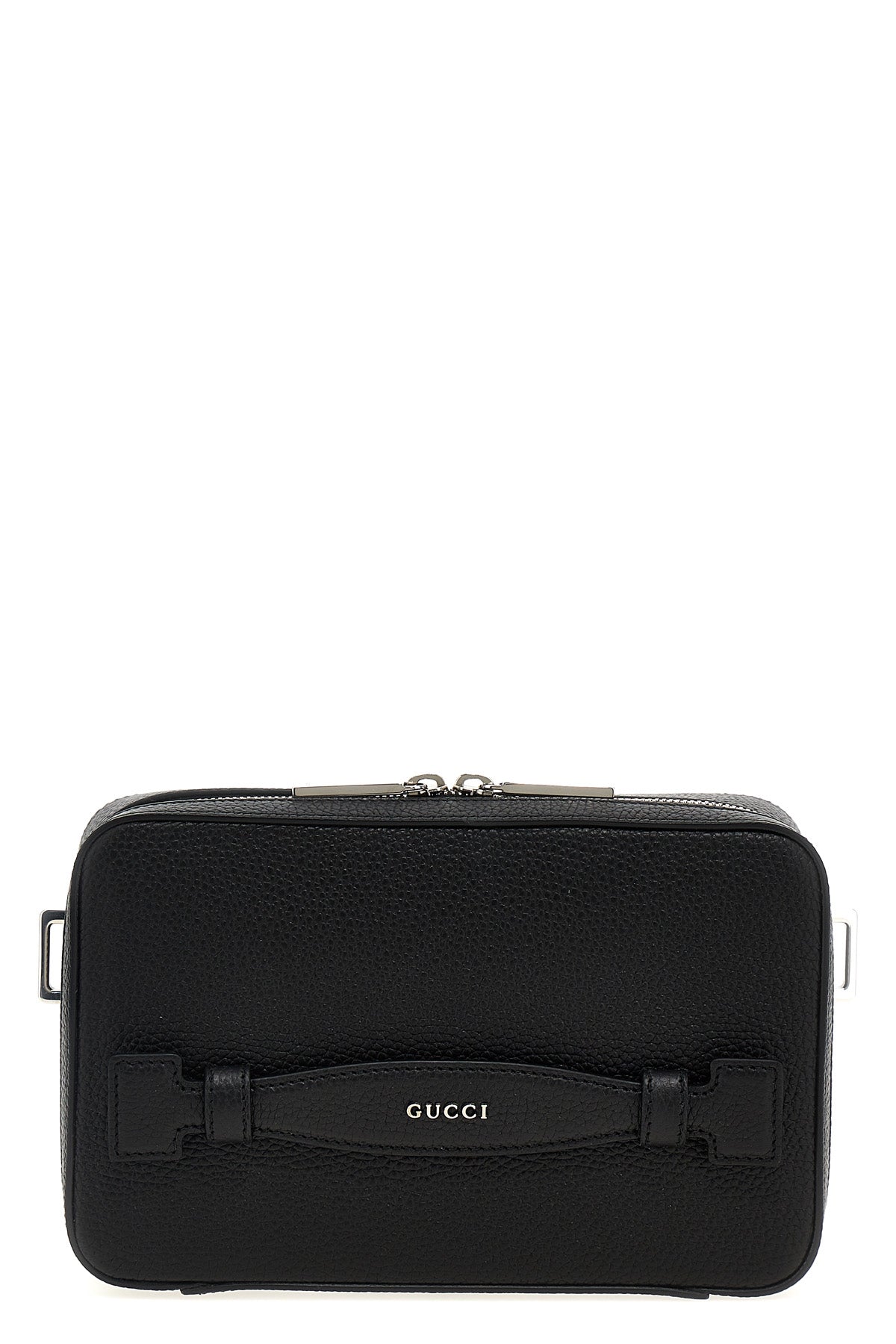 GUCCI Logo leather shoulder strap For Men 100% calfskin leather (Bos Taurus)