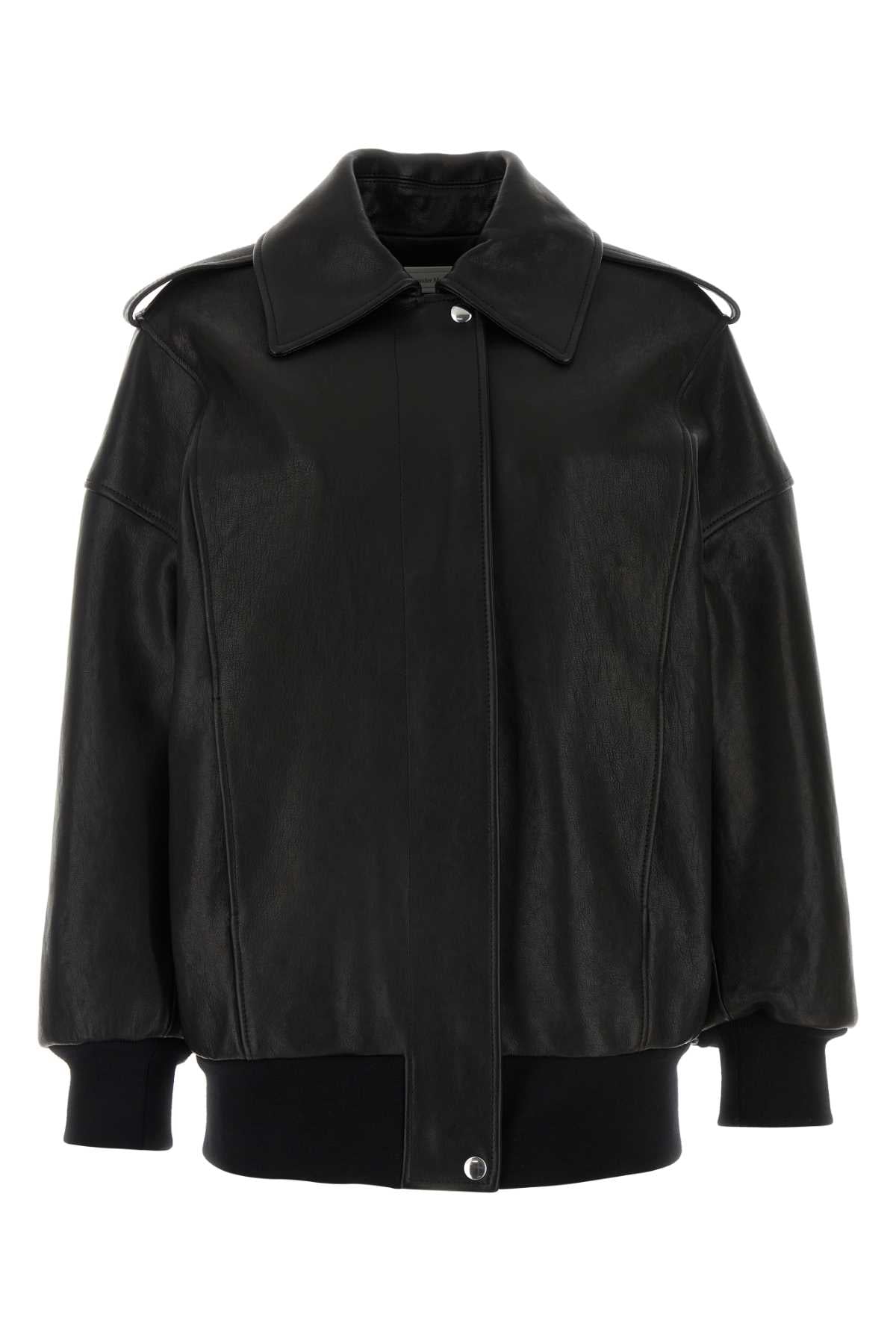 ALEXANDER MCQUEEN OVERSIZ AVIATOR LTH For Women Exterior: 100% Lamb Lining: 100% Cupro