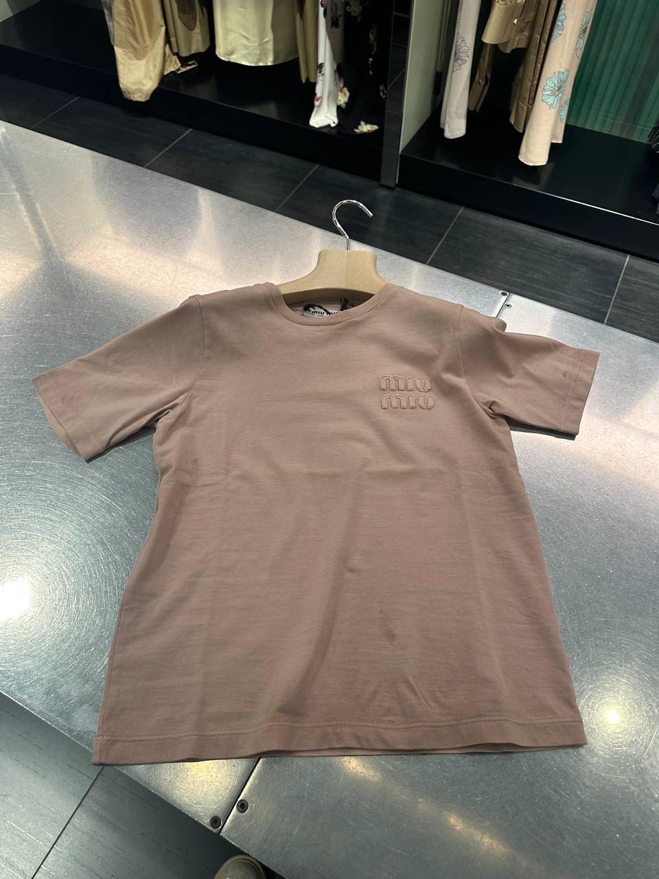 Jersey T-shirt with embroidered logo
