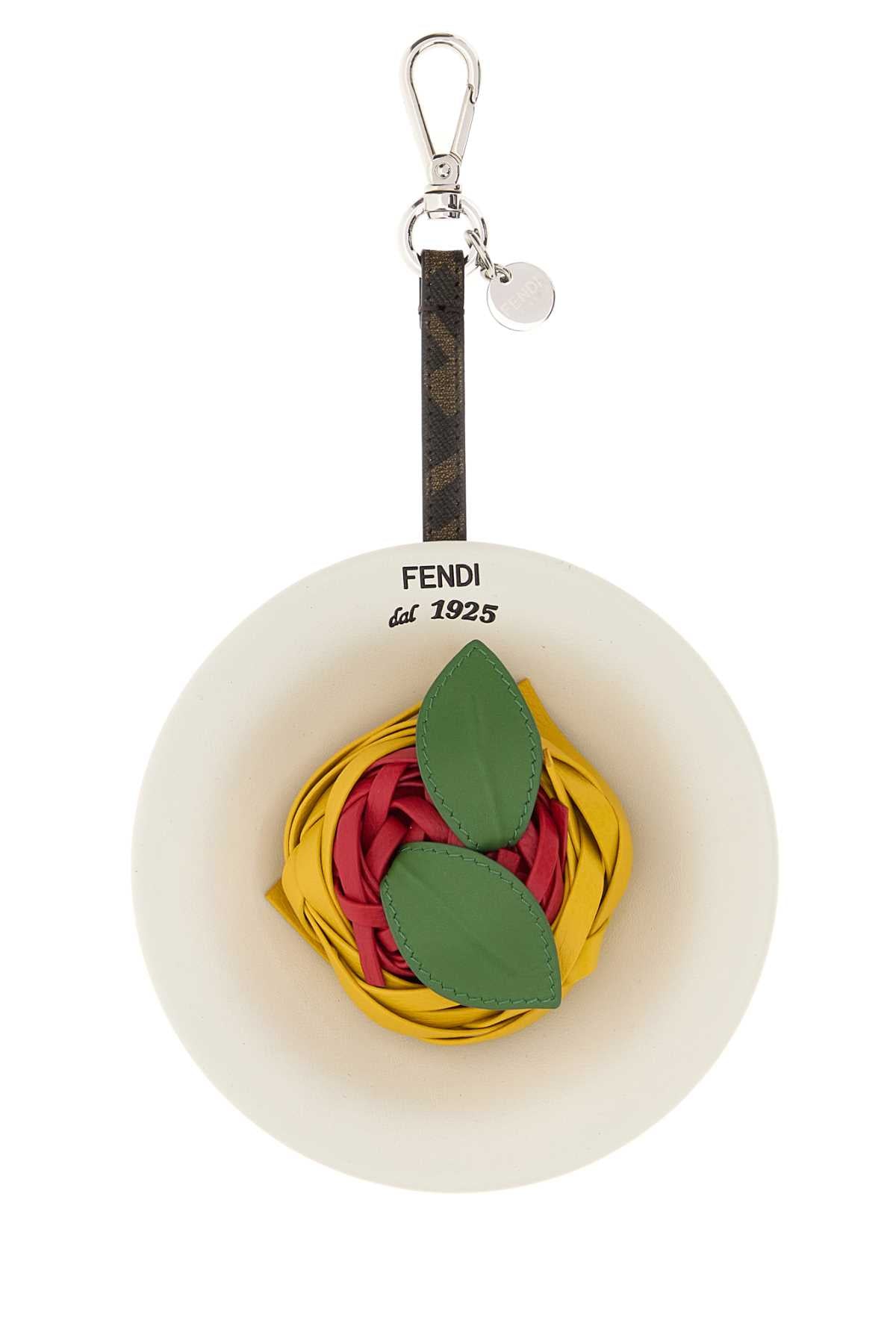 FENDI CHARMS PIATTO DI FETTUCCINE For Men Exterior: 100% Leather Finishing color: Silver