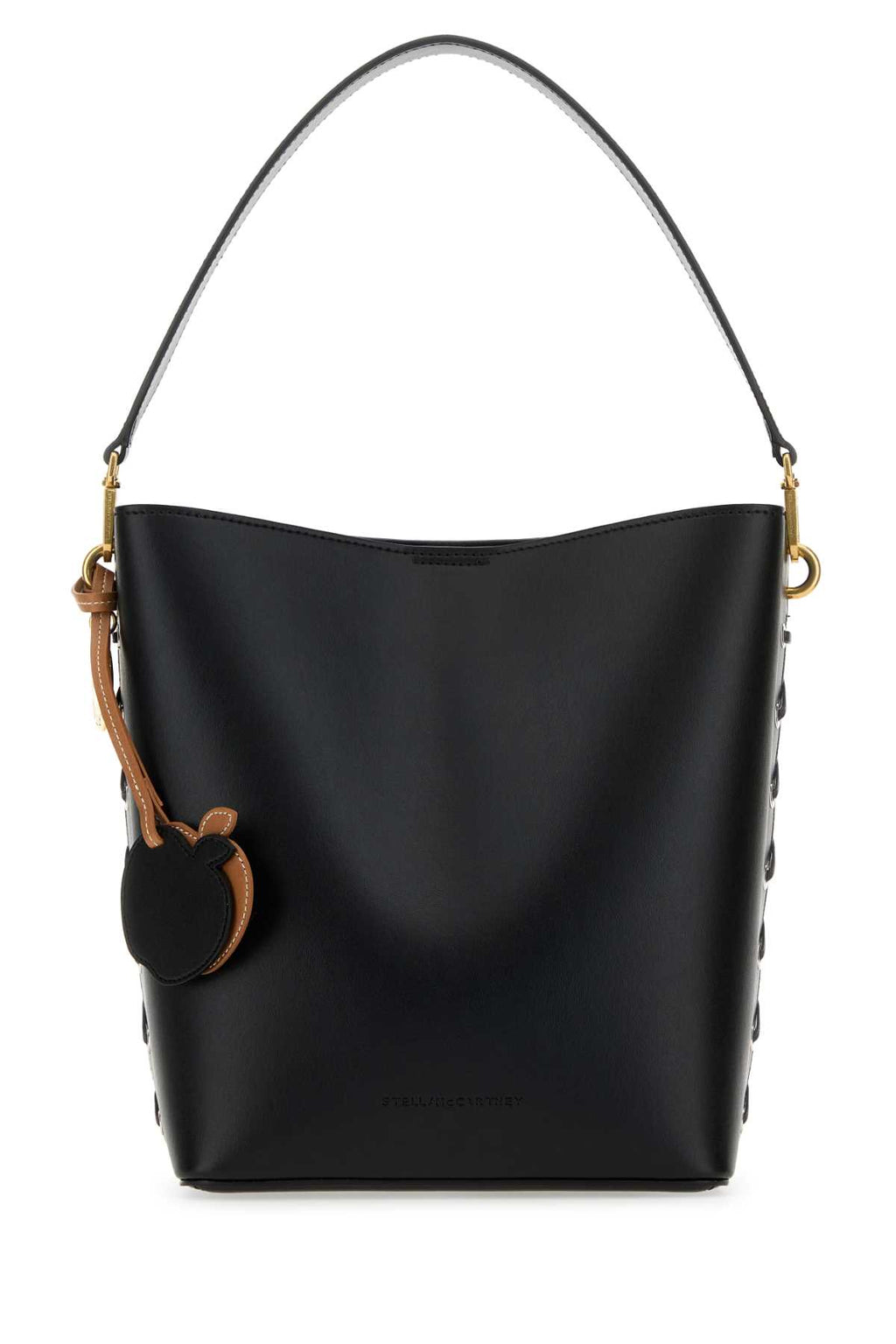 STELLA MCCARTNEY BUCKET BAG ECO ALTER MAT For Women Exterior: 56% Polyester 44% Cotton Lining: 100% Recycled nylon Finishing: Antiqued golden metal