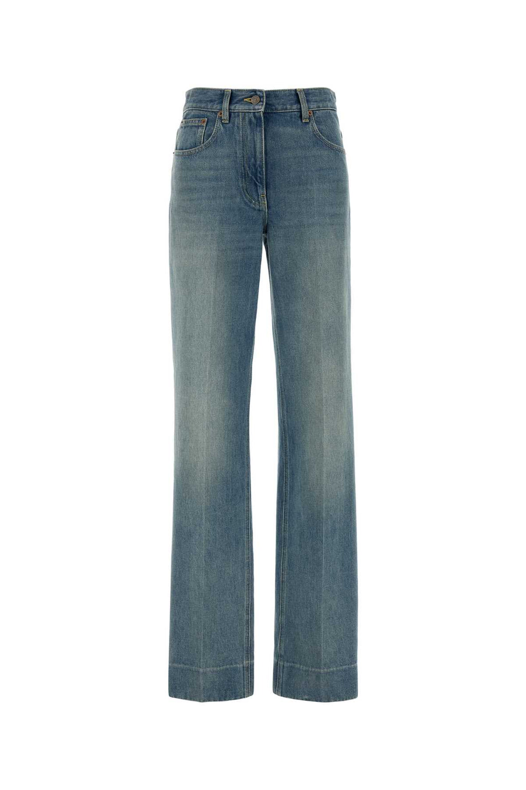 VALENTINO GARAVANI DENIM BOTTOMS | LACES - S For Women Exterior: 100% Cotton