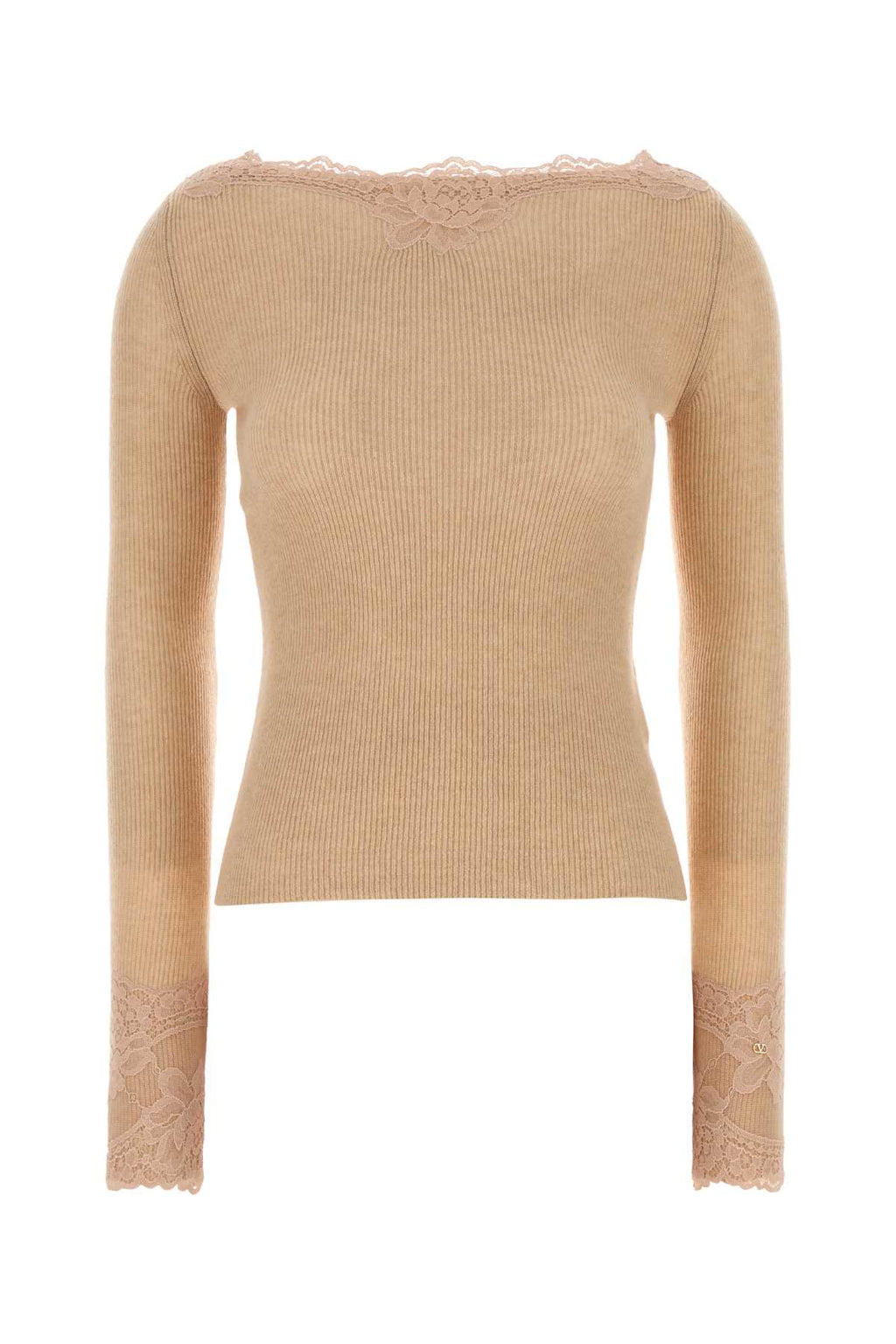 VALENTINO GARAVANI MAGLIA | GREY - BEIGE | C For Women Exterior: 100% Cashmere