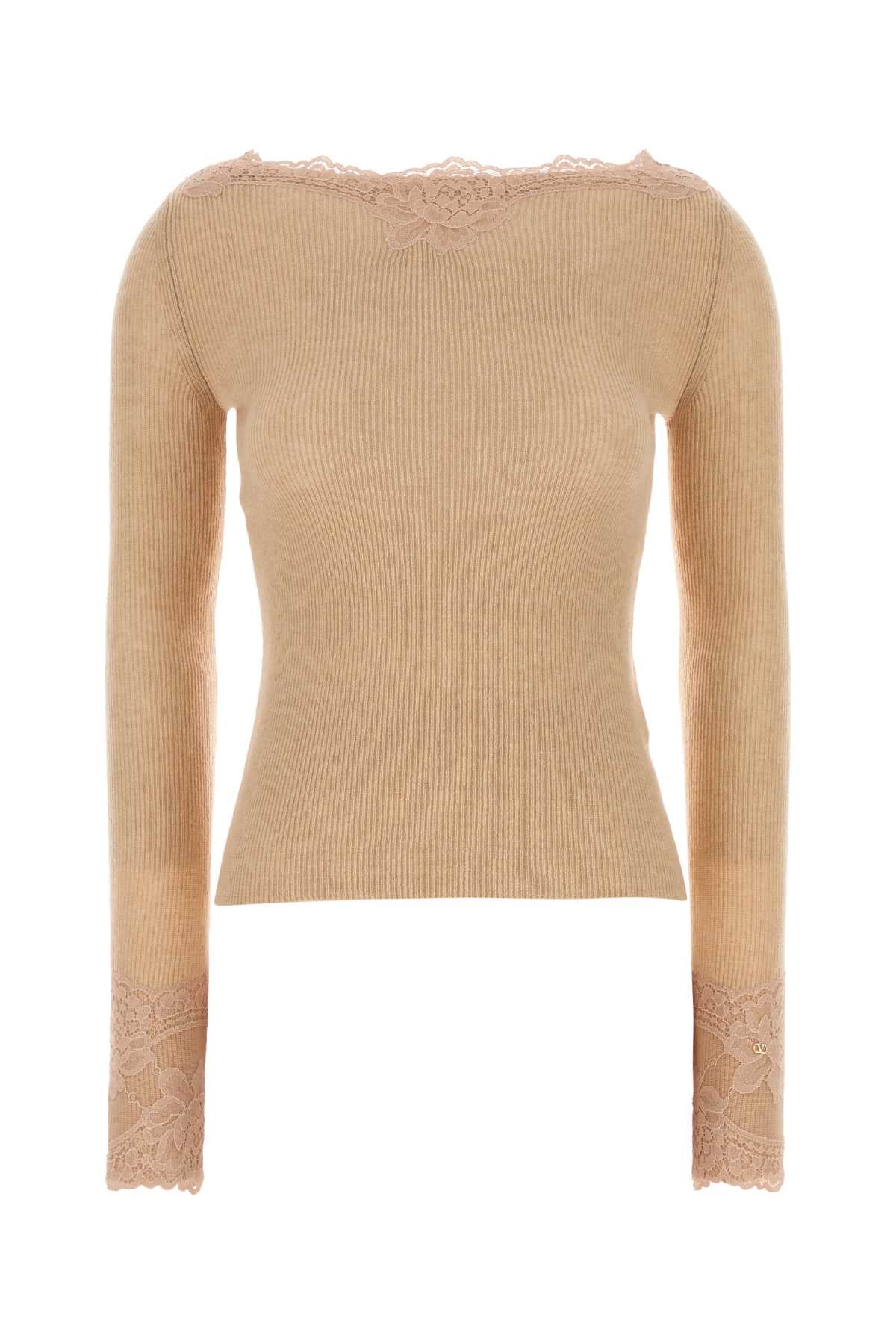 VALENTINO GARAVANI MAGLIA | GREY - BEIGE | C For Women Exterior: 100% Cashmere