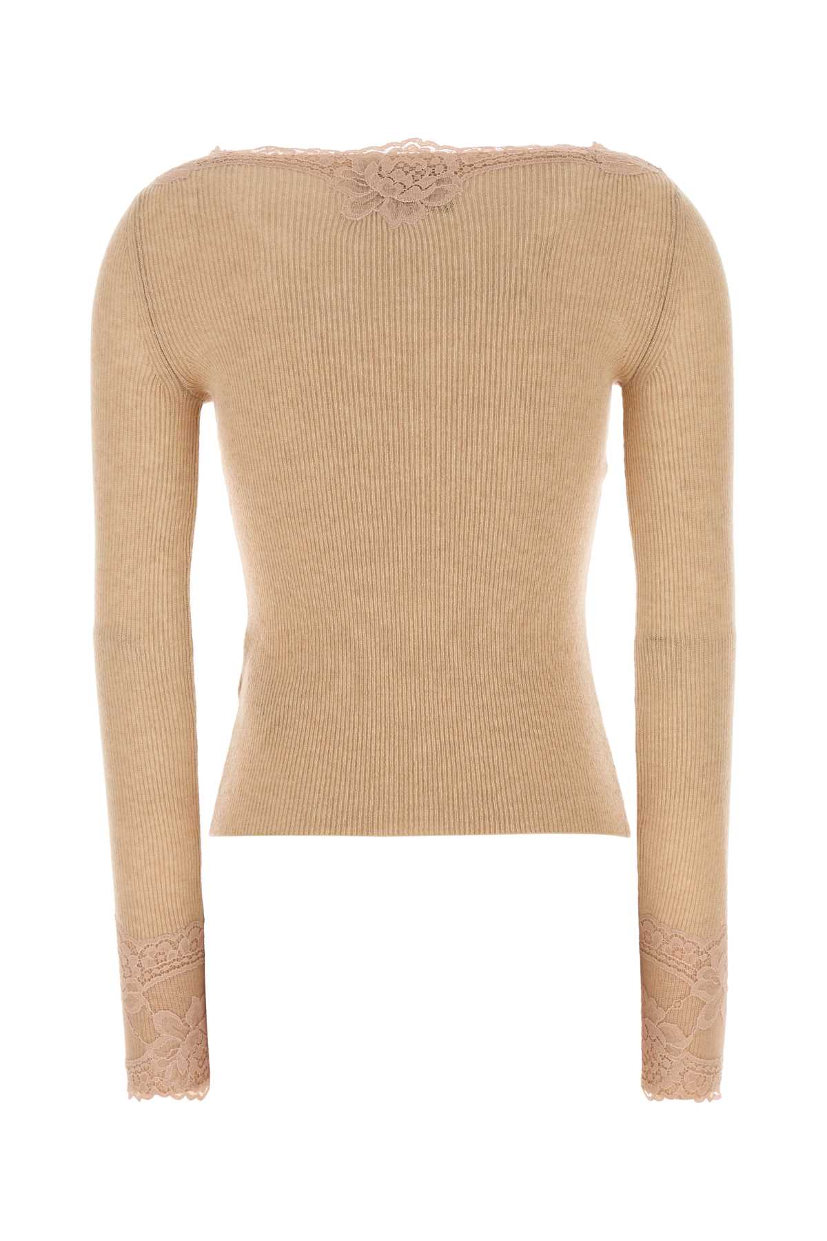 VALENTINO GARAVANI MAGLIA | GREY - BEIGE | C For Women Exterior: 100% Cashmere