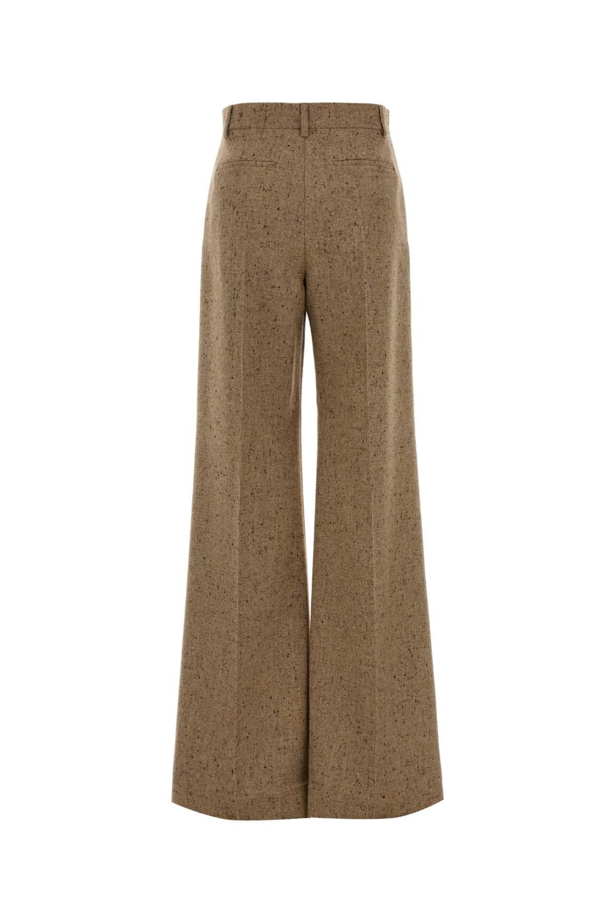 VALENTINO GARAVANI PANTALONE | GREY - BEIGE For Women Exterior: 100% Virgin wool