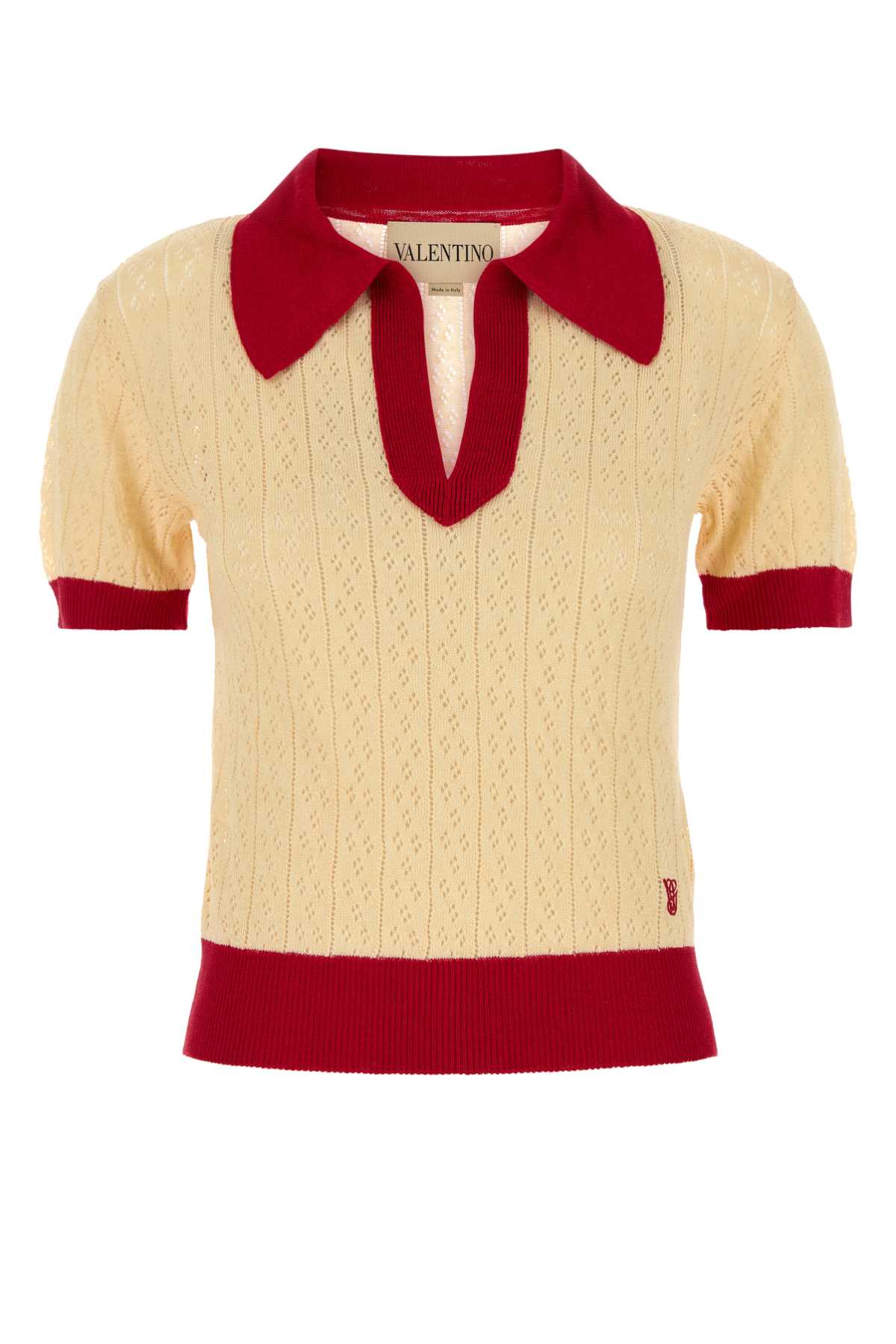 VALENTINO GARAVANI MAGLIA | SOLID | LINEN AN For Women Exterior: 54% Linen 46% Viscose