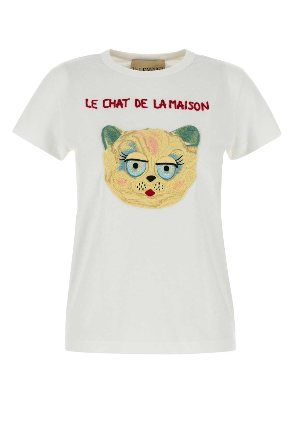 VALENTINO GARAVANI T-SHIRT | EMBROIDERIES | For Women Exterior: 100% Silk
