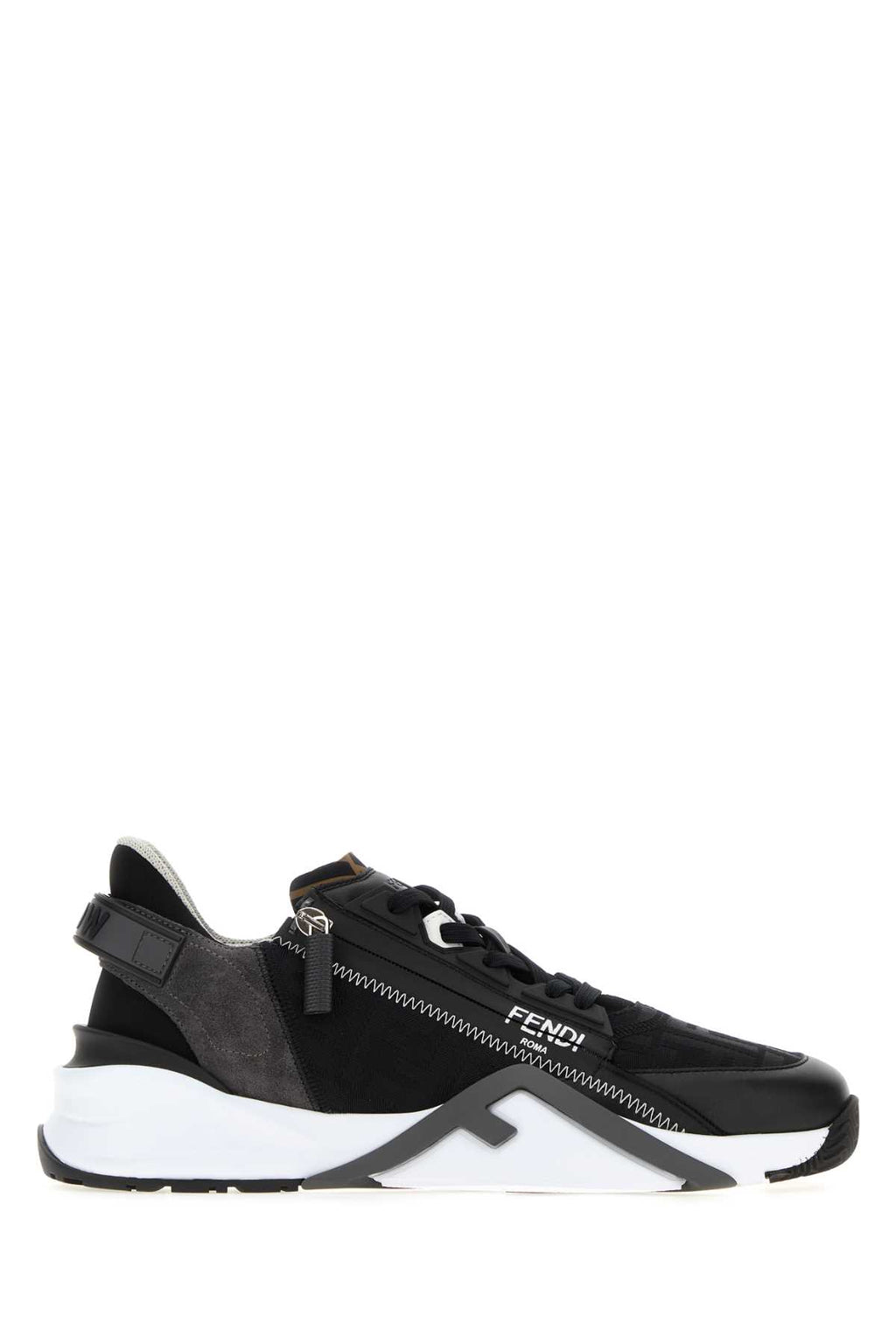 FENDI SNEAKERS FLOW For Men Exterior: 100% Nylon 100% Calf Interior: 100% Calf Sole: Rubber