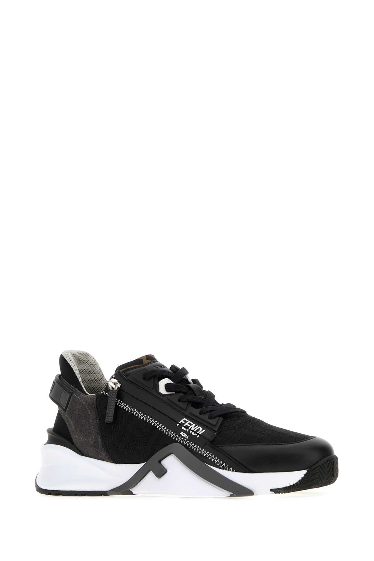 FENDI SNEAKERS FLOW For Men Exterior: 100% Nylon 100% Calf Interior: 100% Calf Sole: Rubber