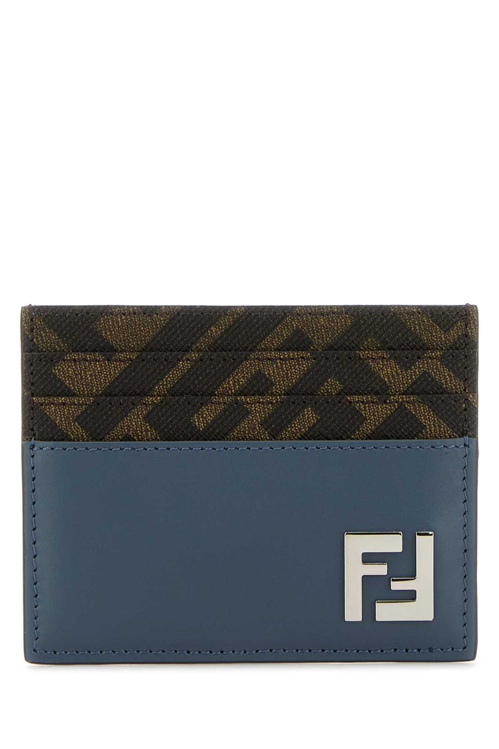 FENDI CARD CASE VIT.KING/ PU F For Men Exterior: 100% Leather 100% Fabric Finishing: Silver metal