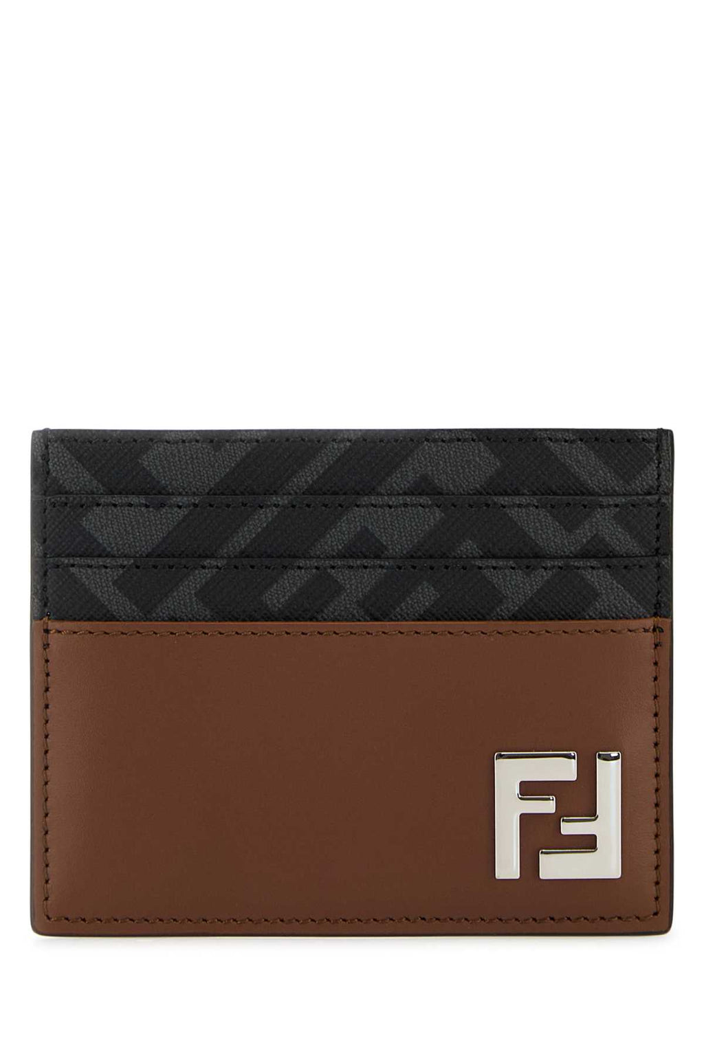 FENDI CARD CASE VIT.KING/ PU F For Men Exterior: 100% Leather 100% Fabric Finishing: Silver metal
