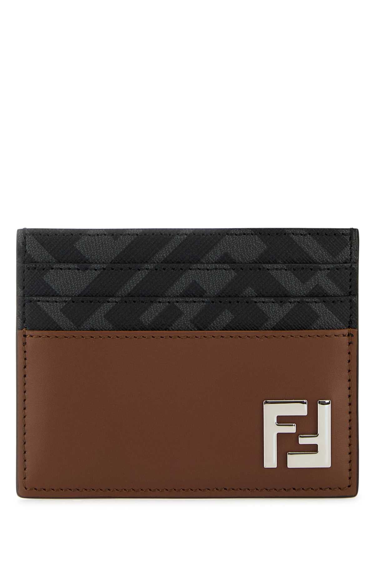 FENDI CARD CASE VIT.KING/ PU F For Men Exterior: 100% Leather 100% Fabric Finishing: Silver metal