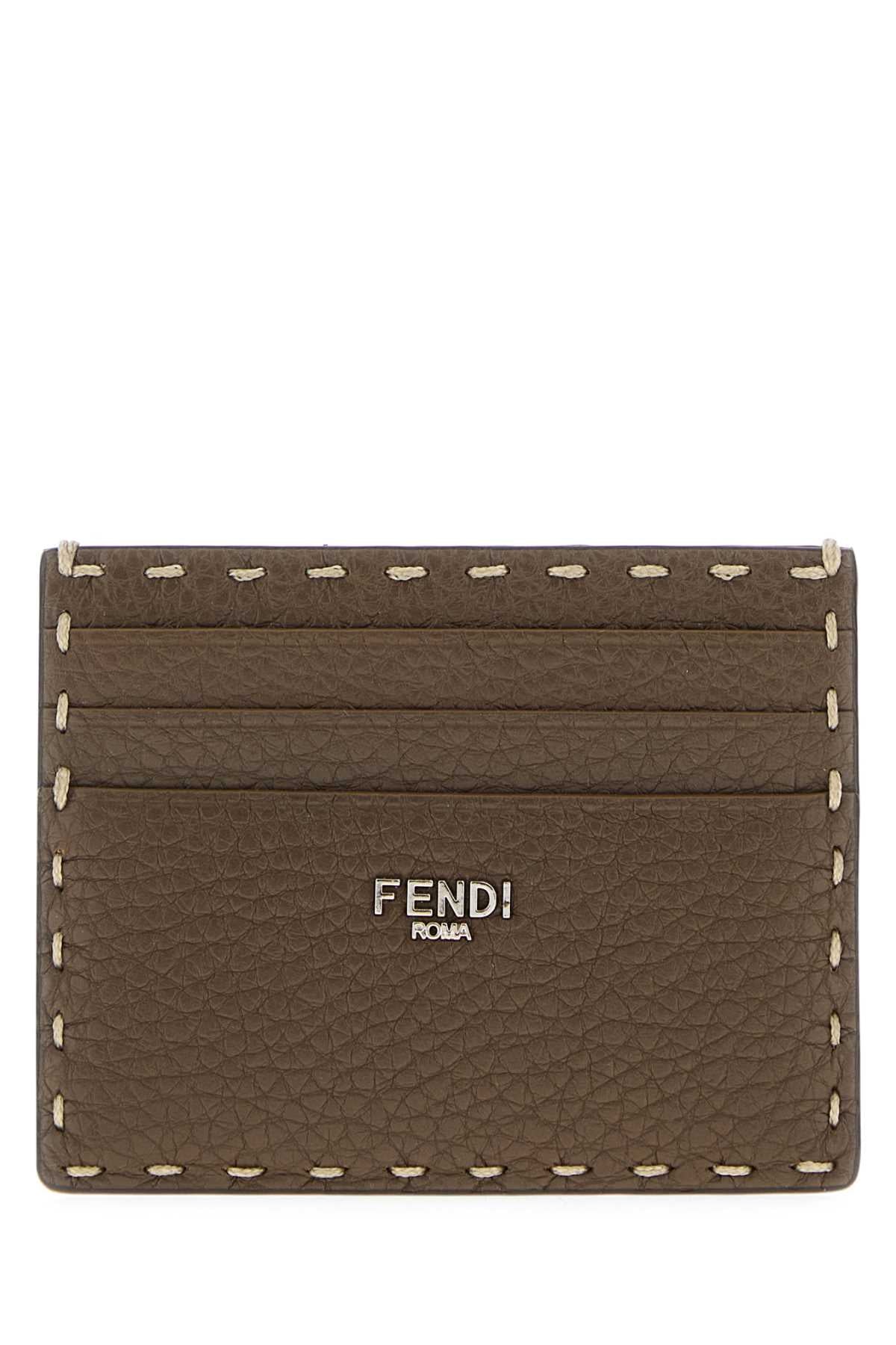FENDI PORTACARTE SELLERIA For Men Exterior: 100% Leather Finishing: Silver metal