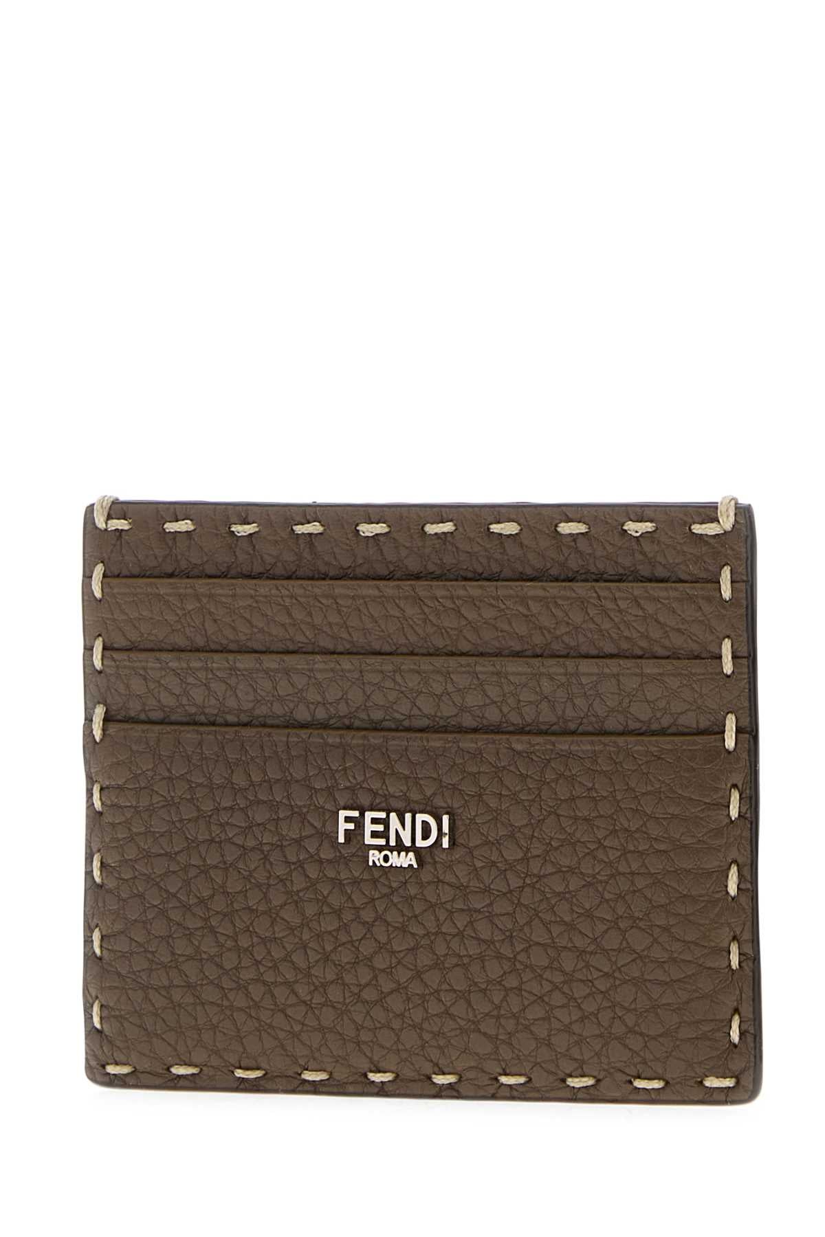 FENDI PORTACARTE SELLERIA For Men Exterior: 100% Leather Finishing: Silver metal
