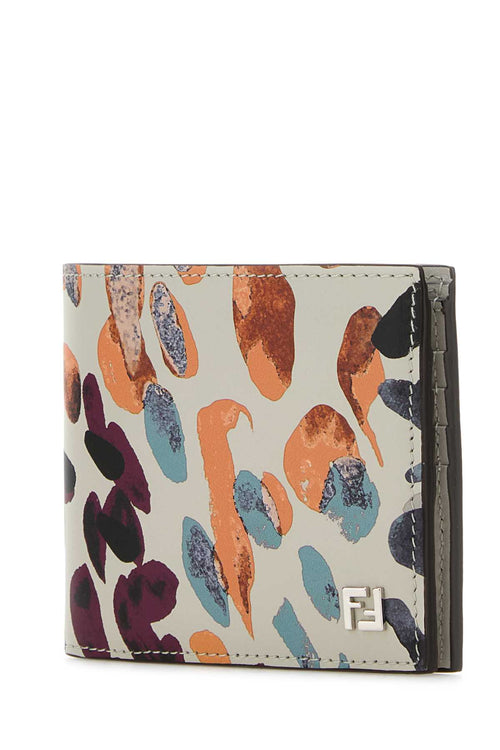 FENDI BI-FOLD WALLET KING LUCIDO ST For Men Exterior: 100% Calf Finishing: Silver metal