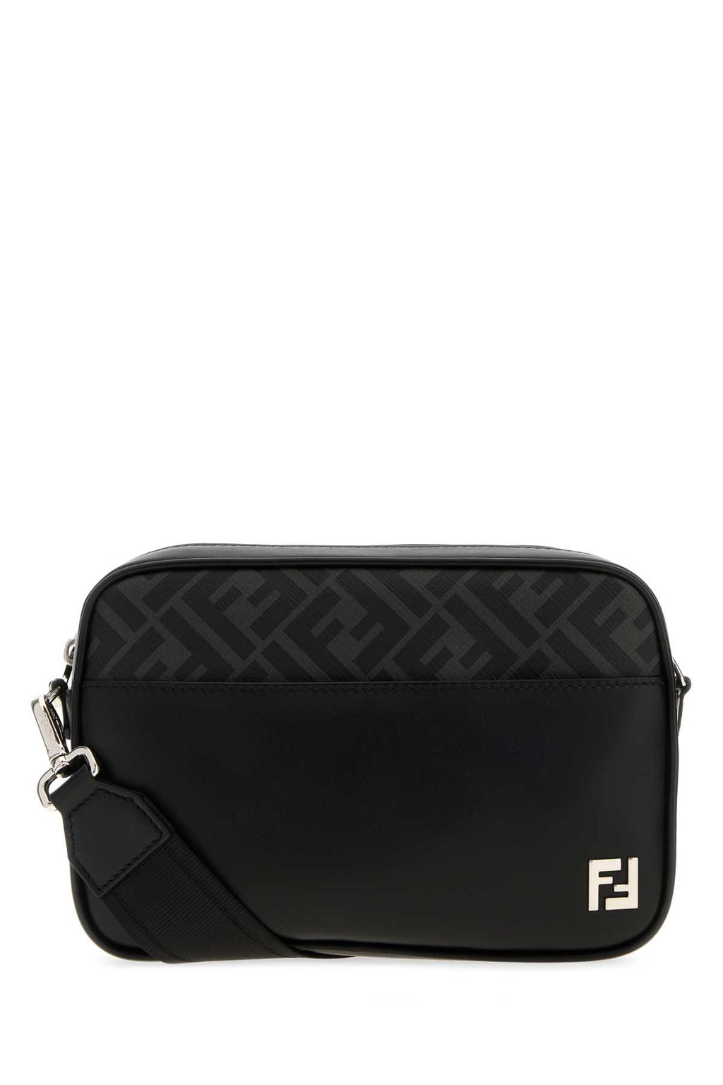 FENDI CAMERA CASE For Men Exterior: 100% Leather Lining: 100% Fabric Finishing: Silver metal