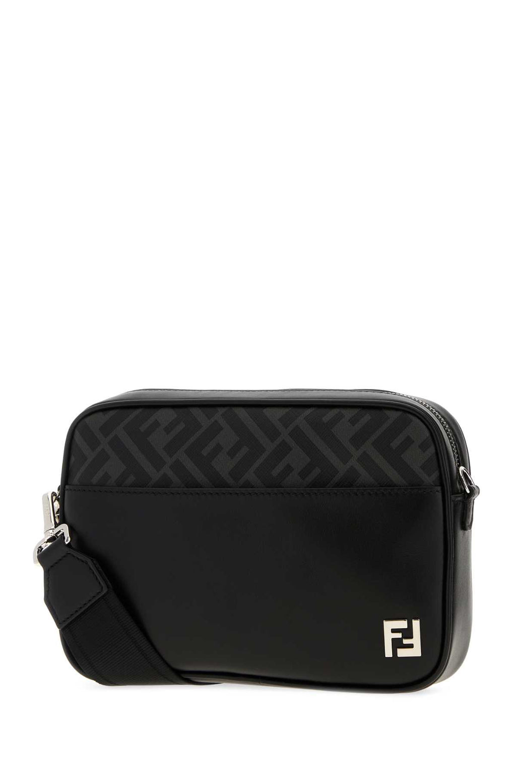 FENDI CAMERA CASE For Men Exterior: 100% Leather Lining: 100% Fabric Finishing: Silver metal