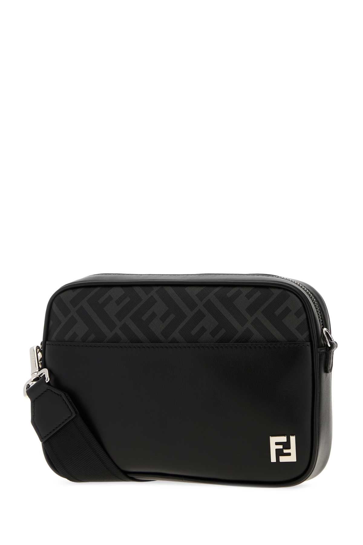 FENDI CAMERA CASE For Men Exterior: 100% Leather Lining: 100% Fabric Finishing: Silver metal