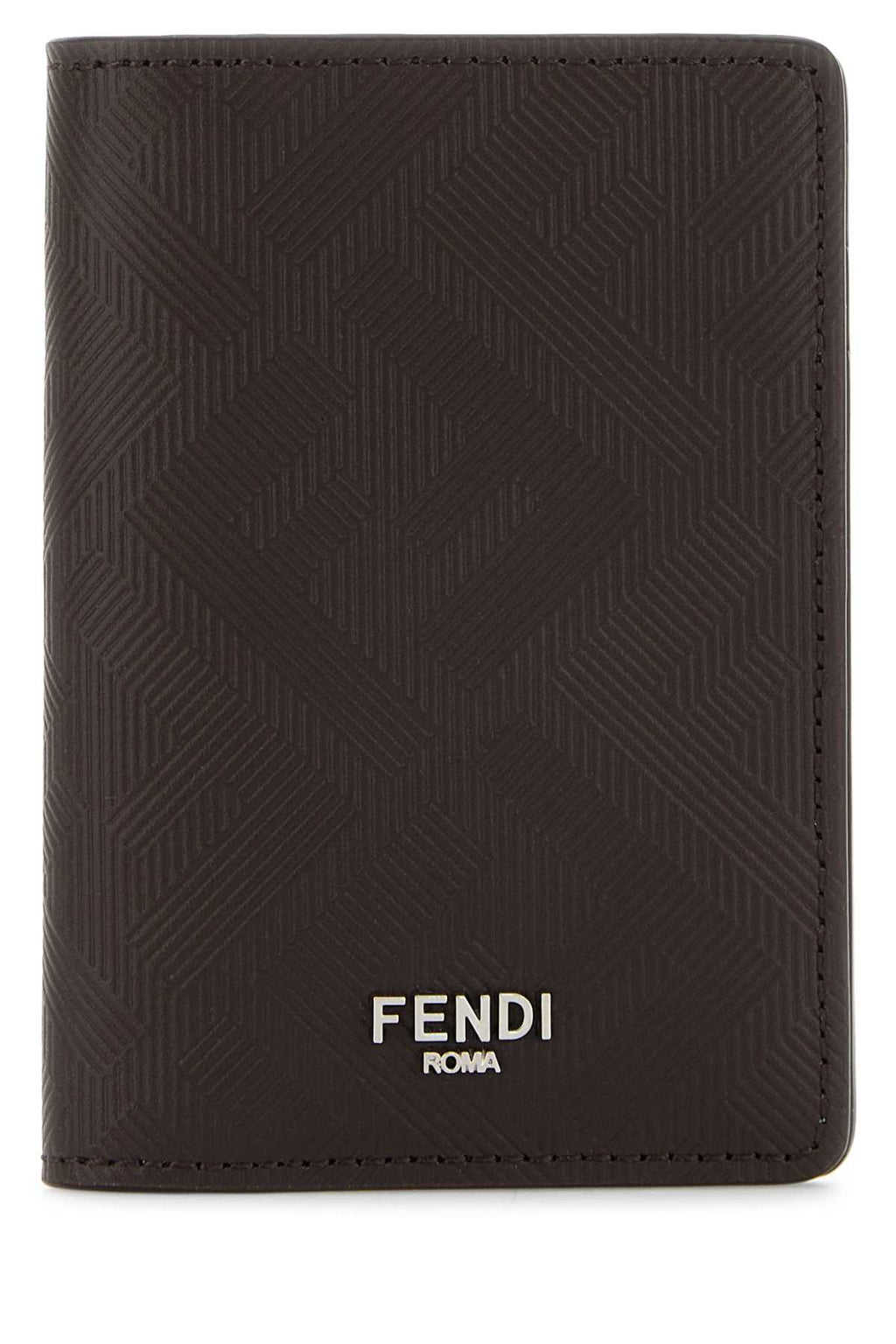 FENDI PORTACARTE FOLD CON FF ALL OVER INTERNO BICOLOR For Men Exterior: 100% Calf Finishing: Silver