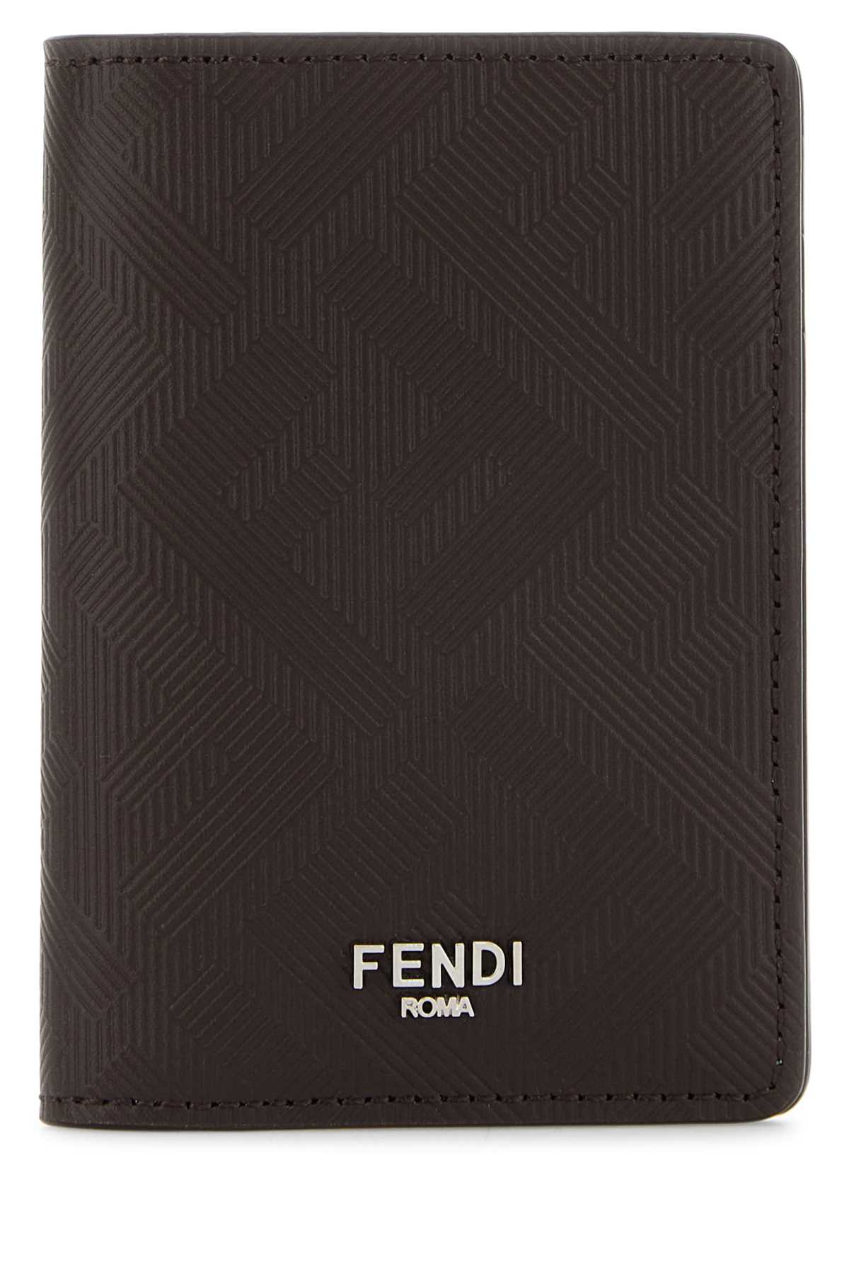 FENDI PORTACARTE FOLD CON FF ALL OVER INTERNO BICOLOR For Men Exterior: 100% Calf Finishing: Silver