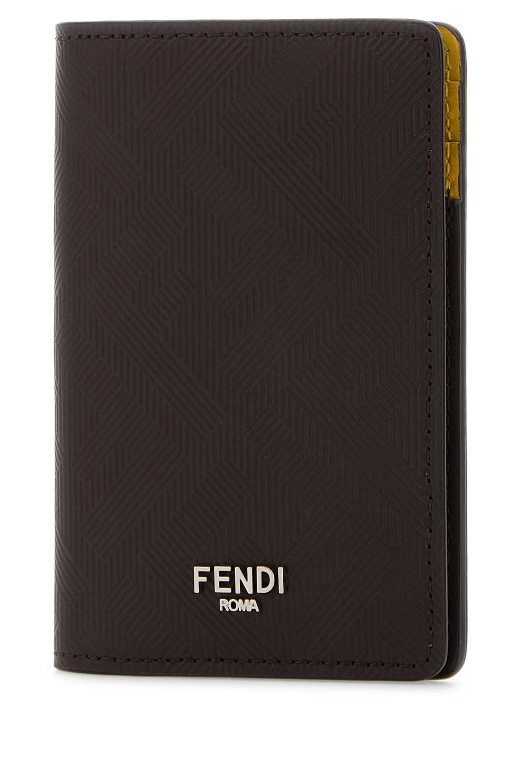 FENDI PORTACARTE FOLD CON FF ALL OVER INTERNO BICOLOR For Men Exterior: 100% Calf Finishing: Silver