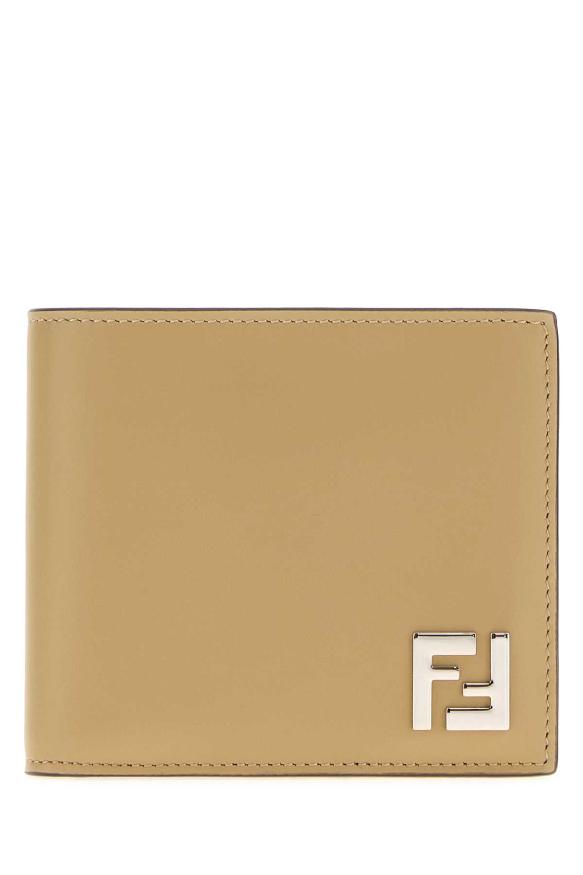 FENDI PORTAFOGLI BICOLOR FF ALL OVER SENZA PORTAMONETE For Men Exterior: 100% Leather Finishing: Silver metal
