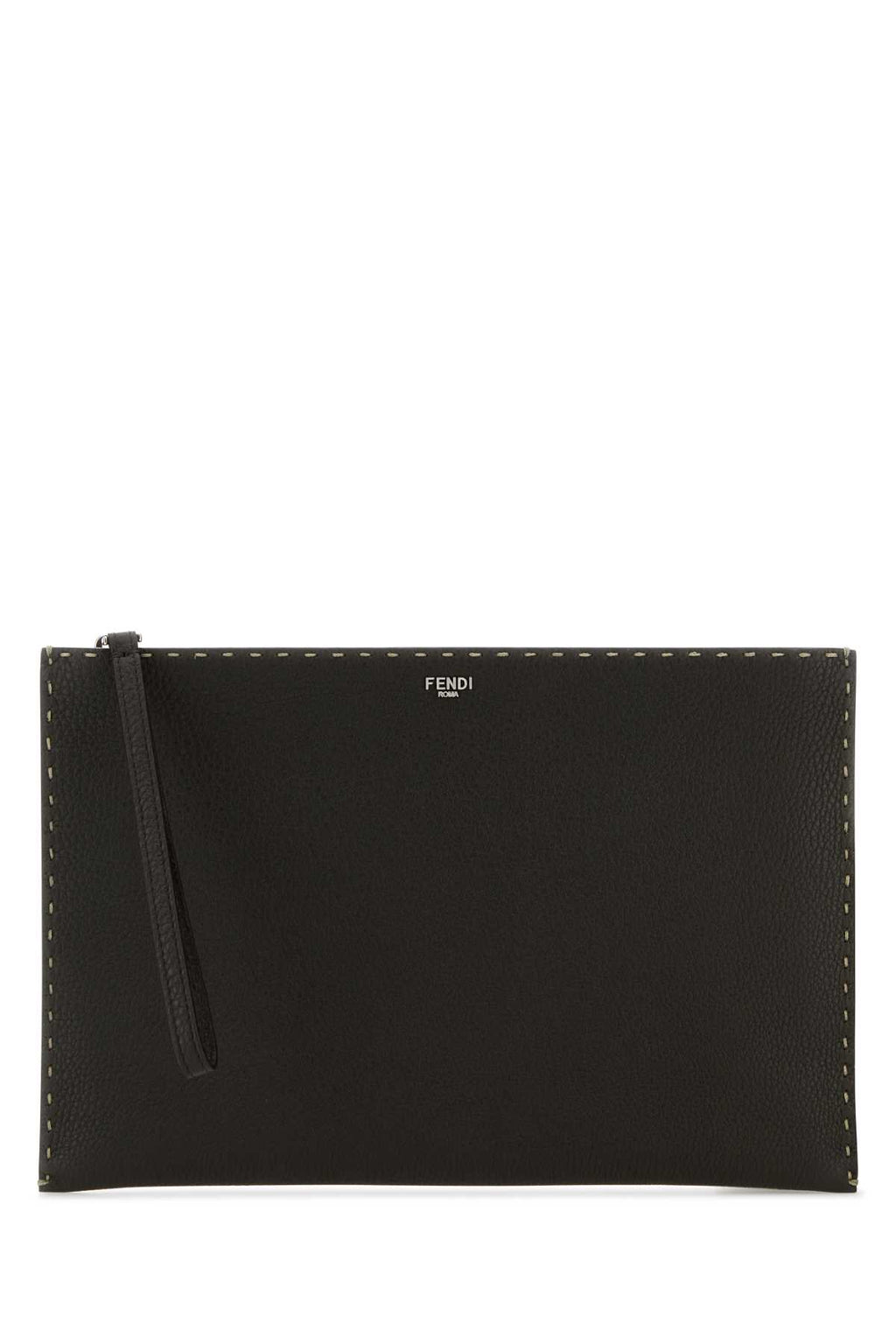 FENDI EBANO+BEIGE ETNICO+P For Men Exterior: 100% Leather Lining: 100% Fabric Finishing: Silver metal
