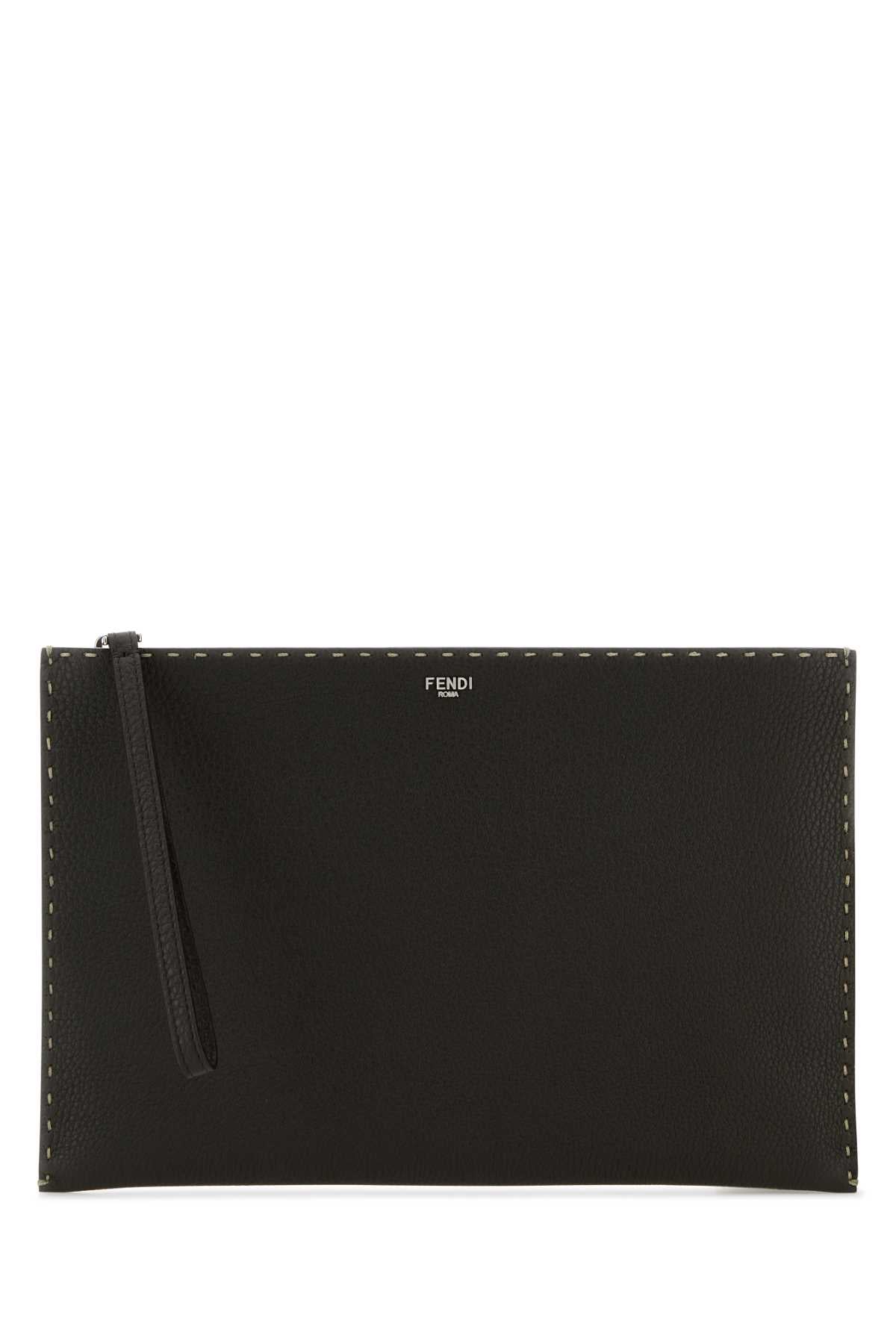 FENDI EBANO+BEIGE ETNICO+P For Men Exterior: 100% Leather Lining: 100% Fabric Finishing: Silver metal